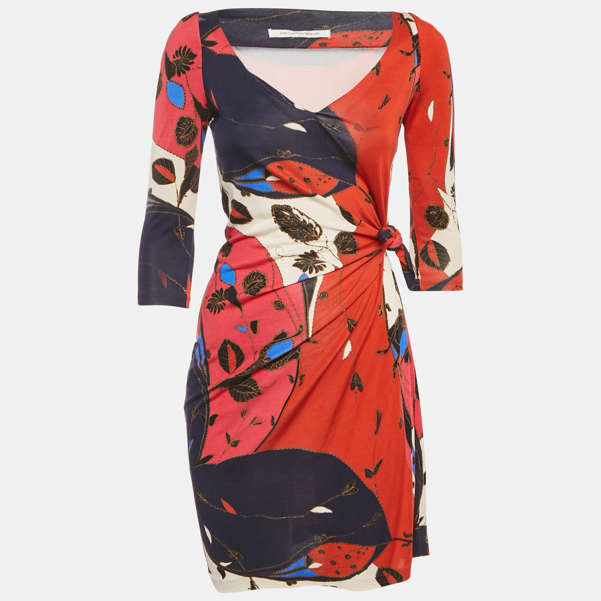 Diane Von Furstenberg Multicolor Printed Jersey Mini Dress M - Diane Von Furstenberg - Modalova