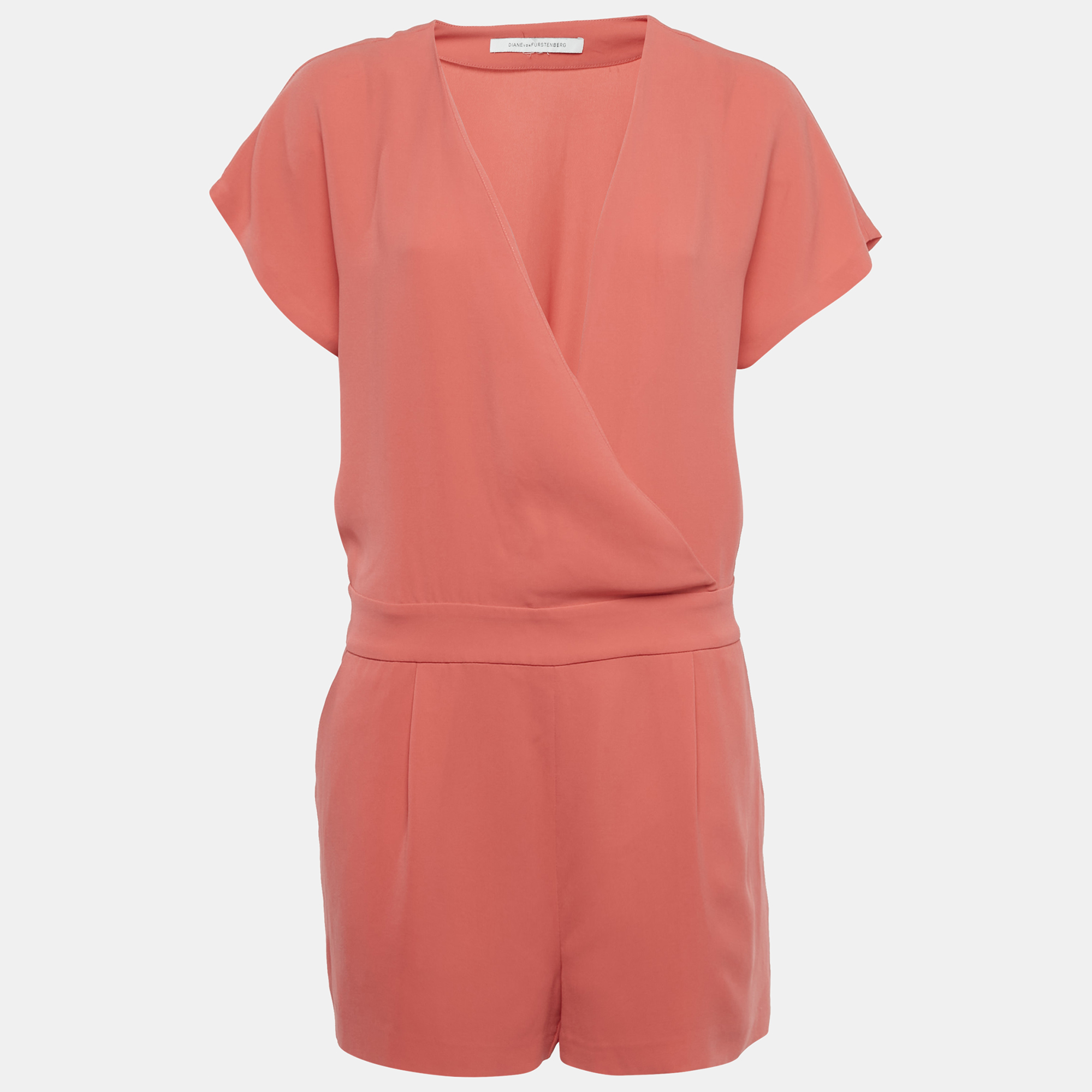 Diane Von Furstenberg Orange Crepe Playsuit M
Diane Von Furstenberg Orange Crepe Playsuit M