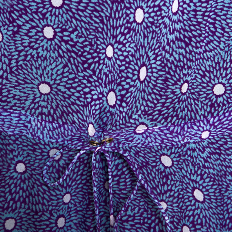 Diane Von Furstenberg Purple Printed Chiffon Tadd Maxi Dress M