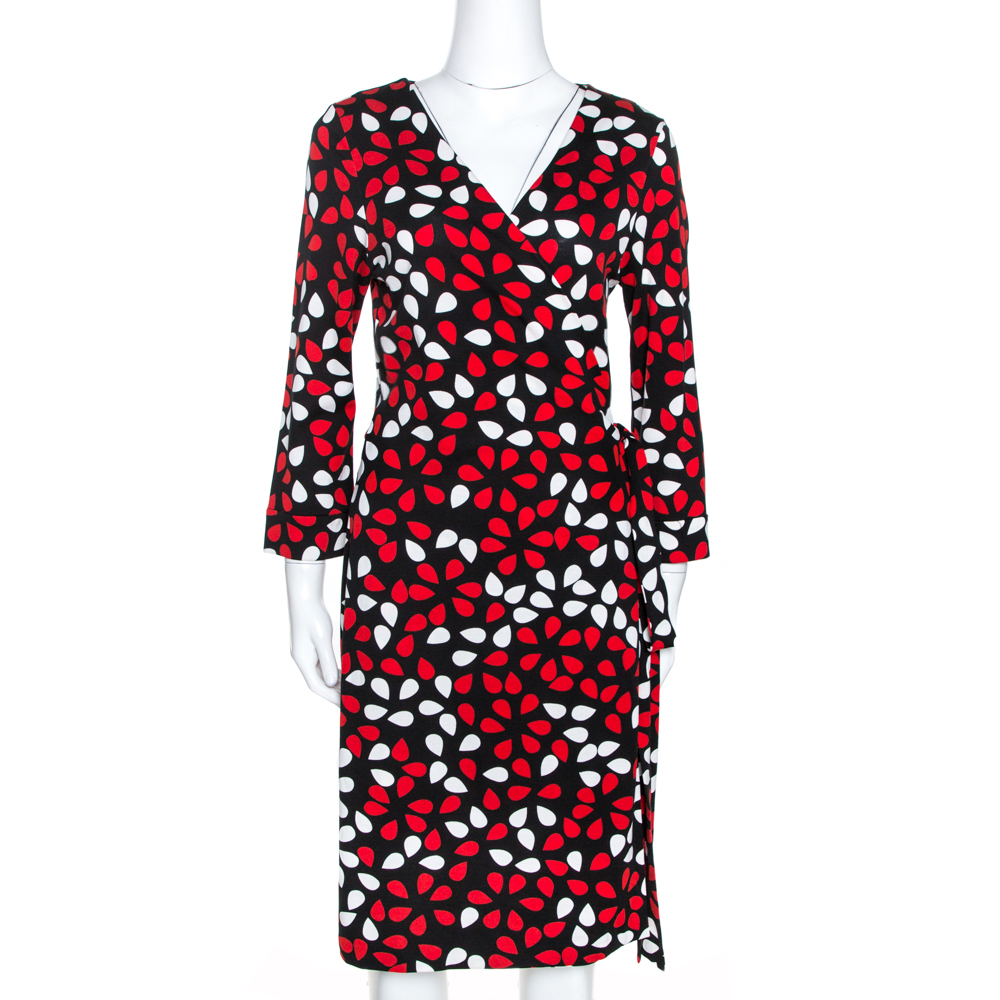 Image of Diane von Fursternberg Multicolor Printed New Julian Two Wrap Dress XL