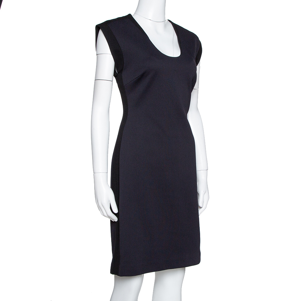 

Diane von Furstenberg Black Tweed & Stretch Knit Trim Katherine Dress