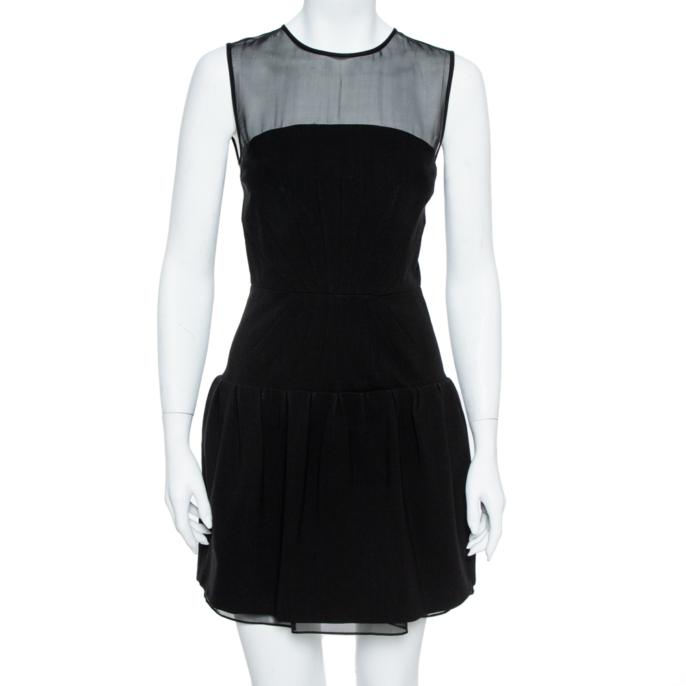 Image of Diane von Furstenberg Black Yarra Mini Dress S