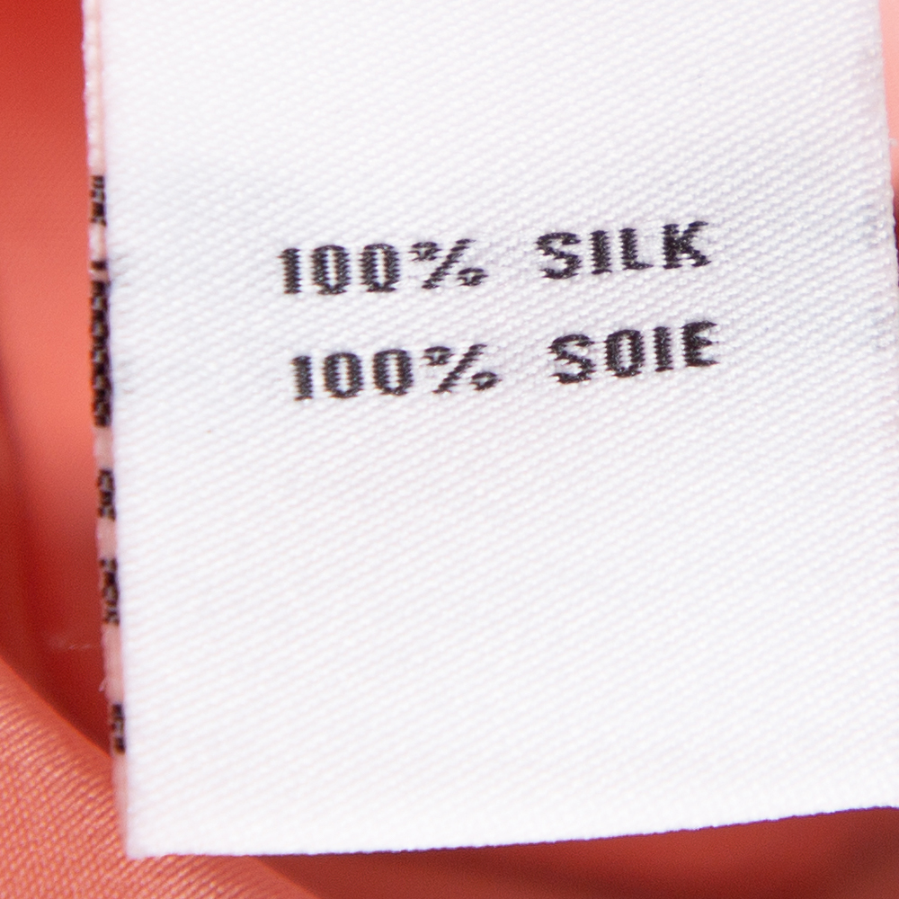 Diane Von Furstenberg Pink Silk Pocket Detail Oversized Dana Top S