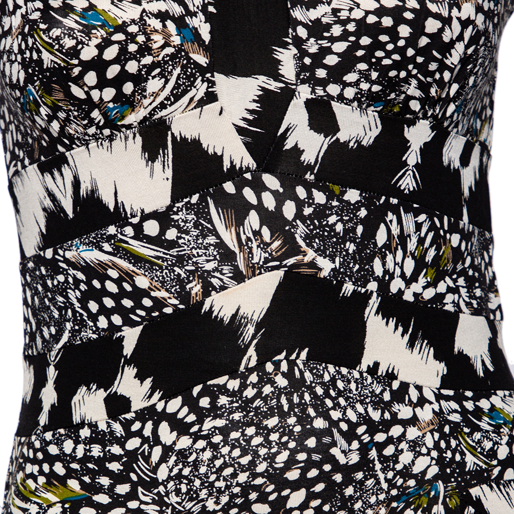 Diane Von Furstenberg Multicolor Printed Silk Knit Stirling Dress S