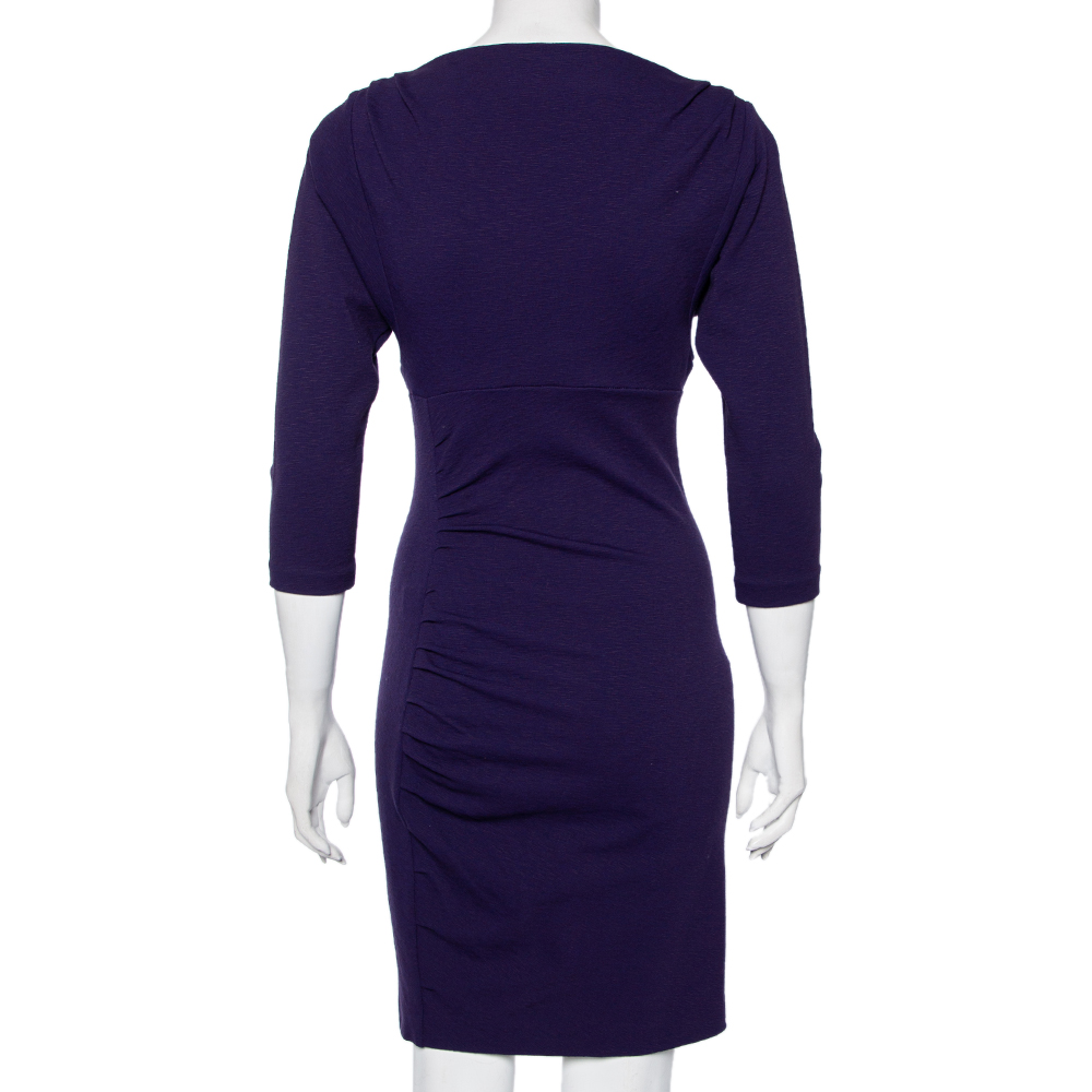 Diane Von Furstenberg Purple Knit Basuto Short Dress S