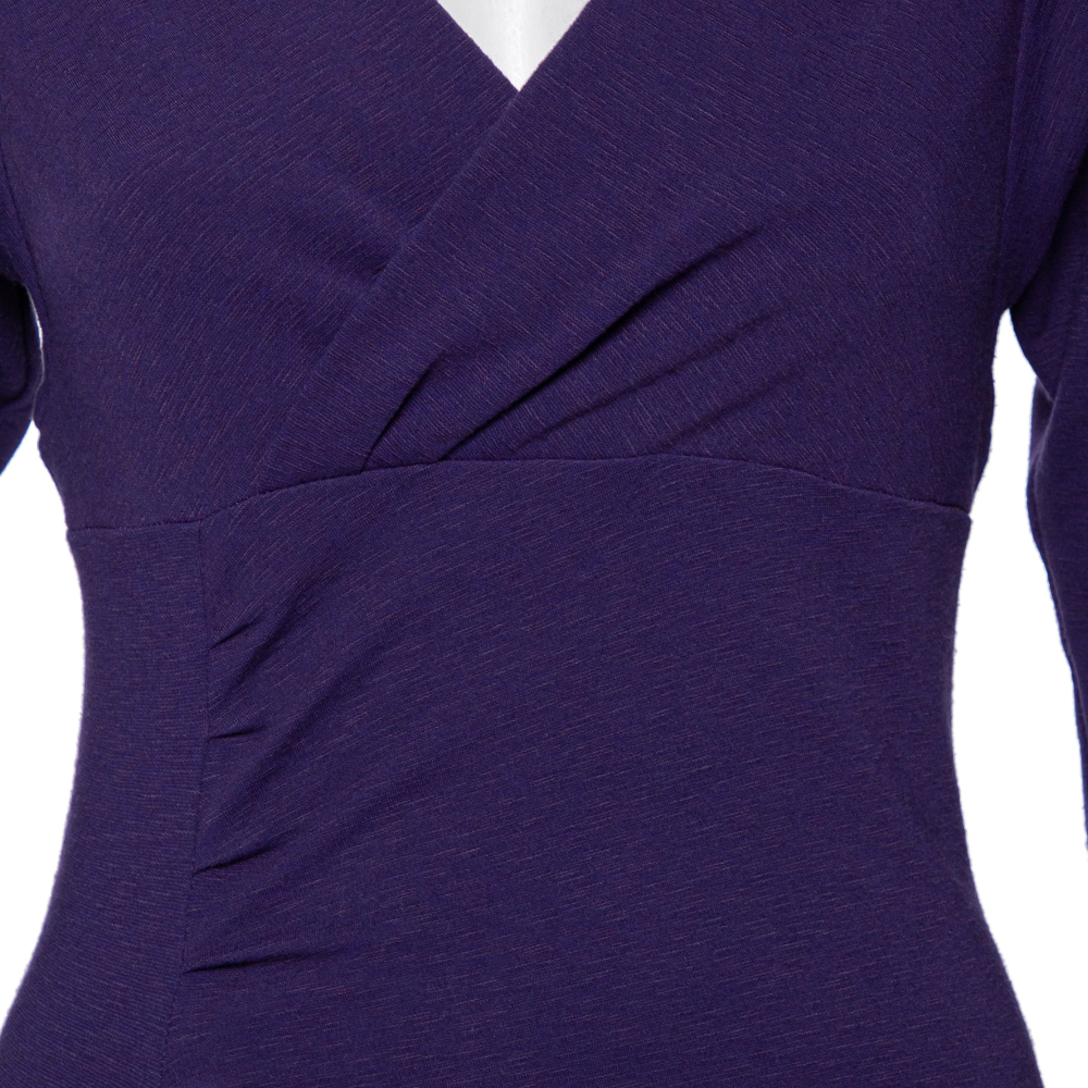 Diane Von Furstenberg Purple Knit Basuto Short Dress S