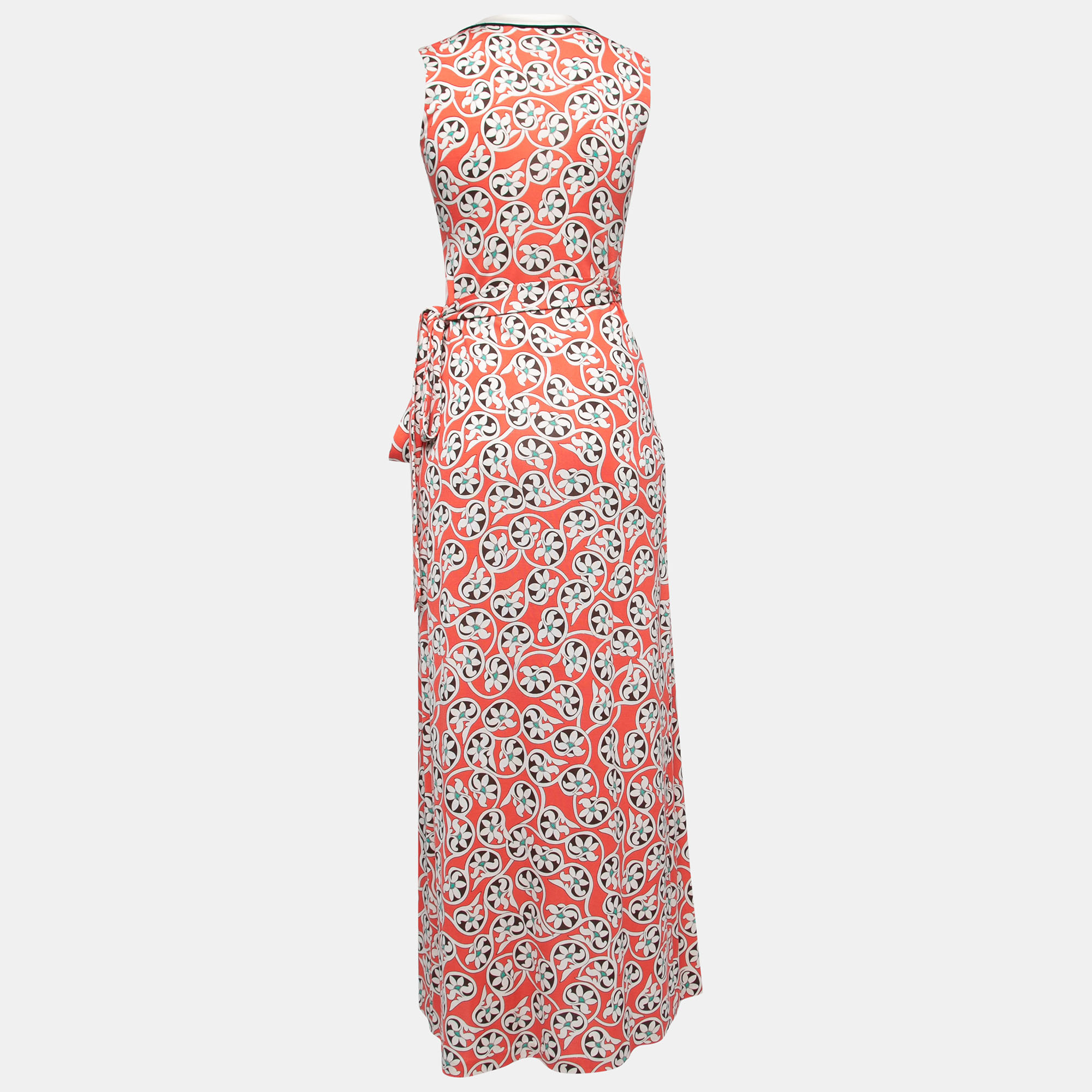 Diane Von Furstenberg Multicolor Floral Printed Jersey Wrap Maxi Dress
Diane Von Furstenberg Multicolor Floral Printed Jersey Wrap Maxi Dress