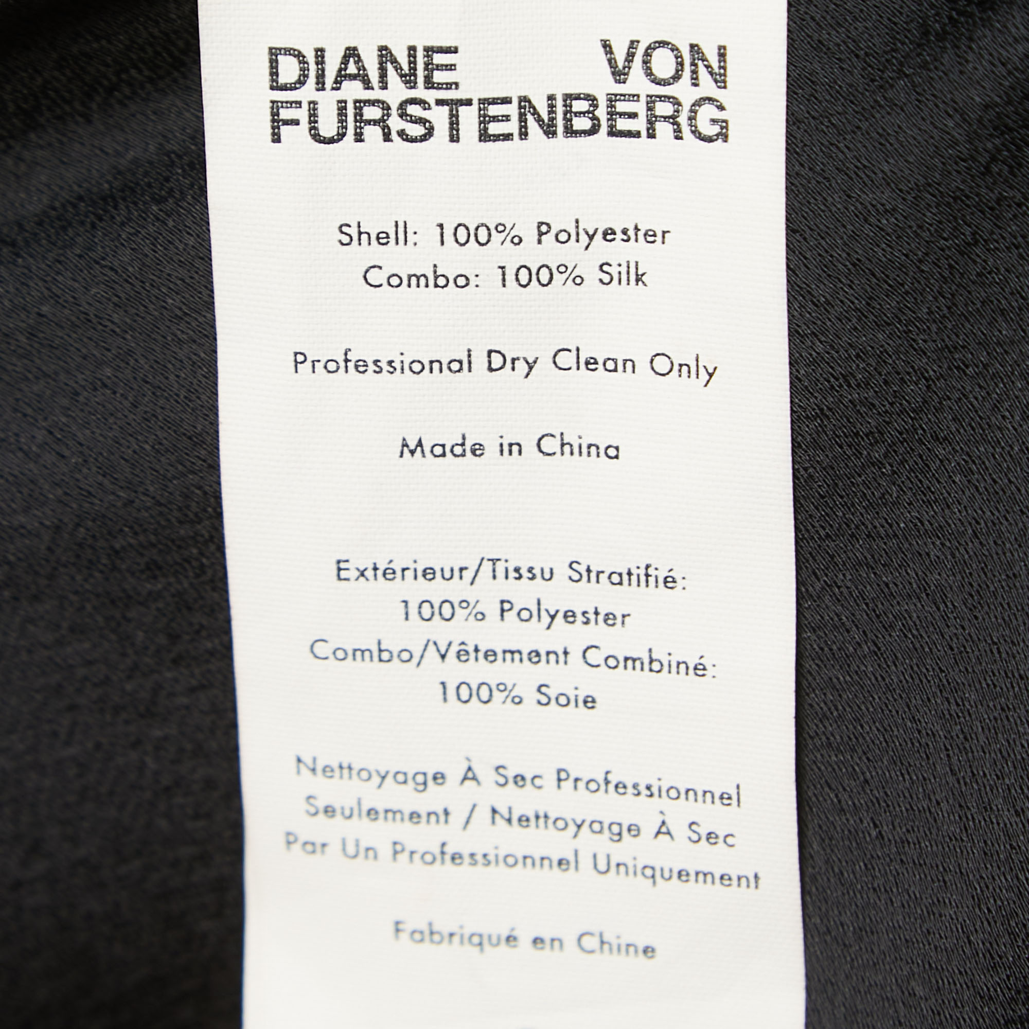 Diane Von Furstenberg Black/White Logo Print Crepe & Silk Wide Leg Back Tie Detail Strappy Jumpsuit XXS