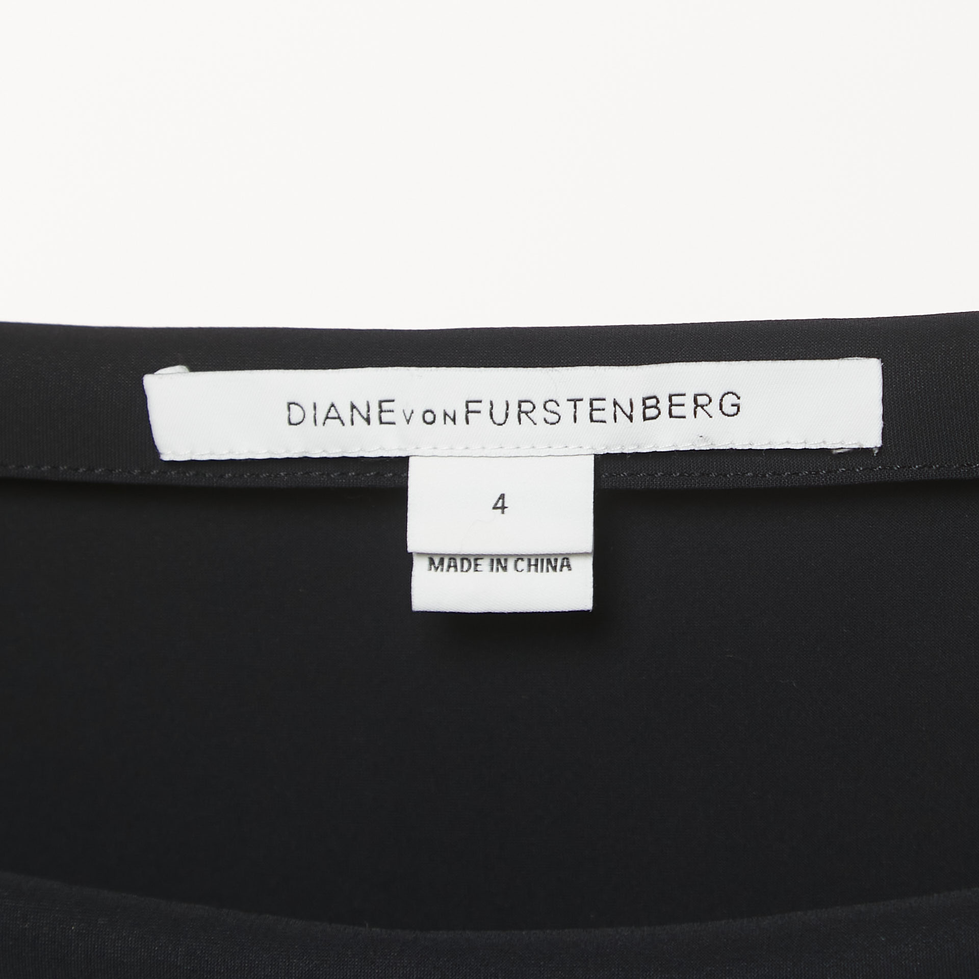 Diane Von Furstenberg Black Nylon Sleeveless Midi Dress S