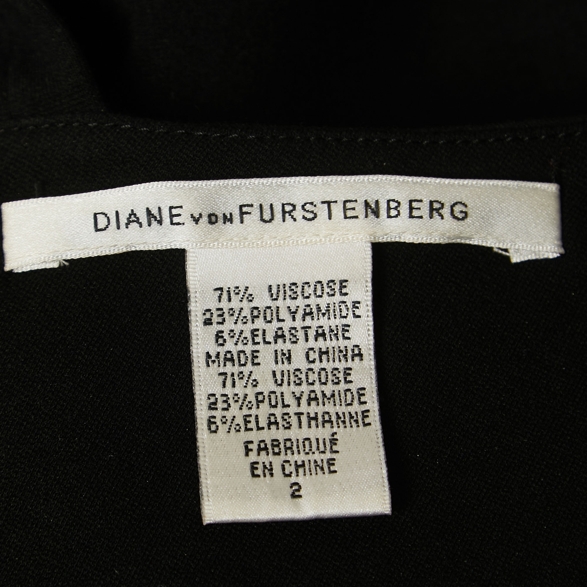 Diane Von Furstenberg Black Knit One Shoulder Mini Dress S