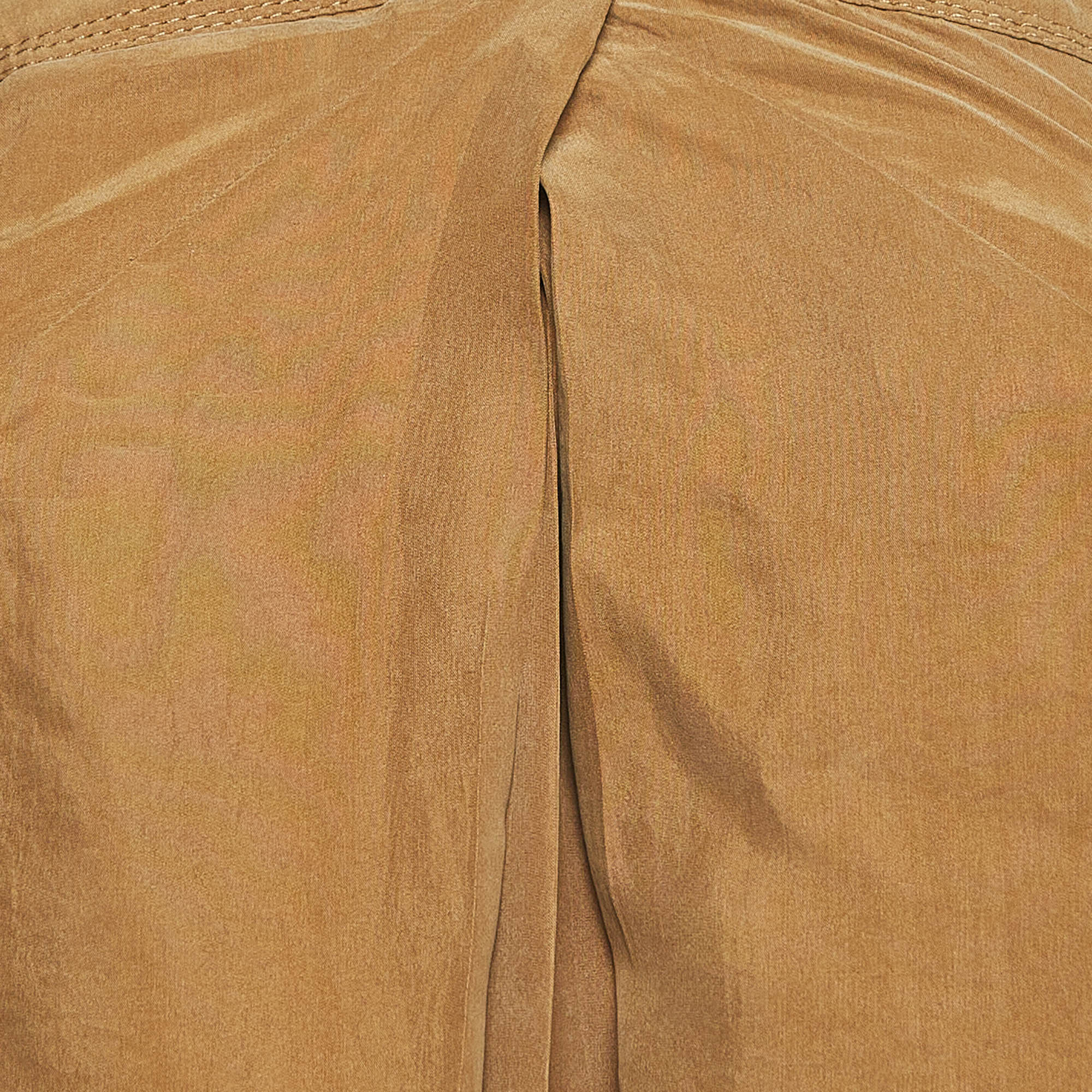 Diane Von Furstenberg Brown Silk Maui Strappy Midi Dress S