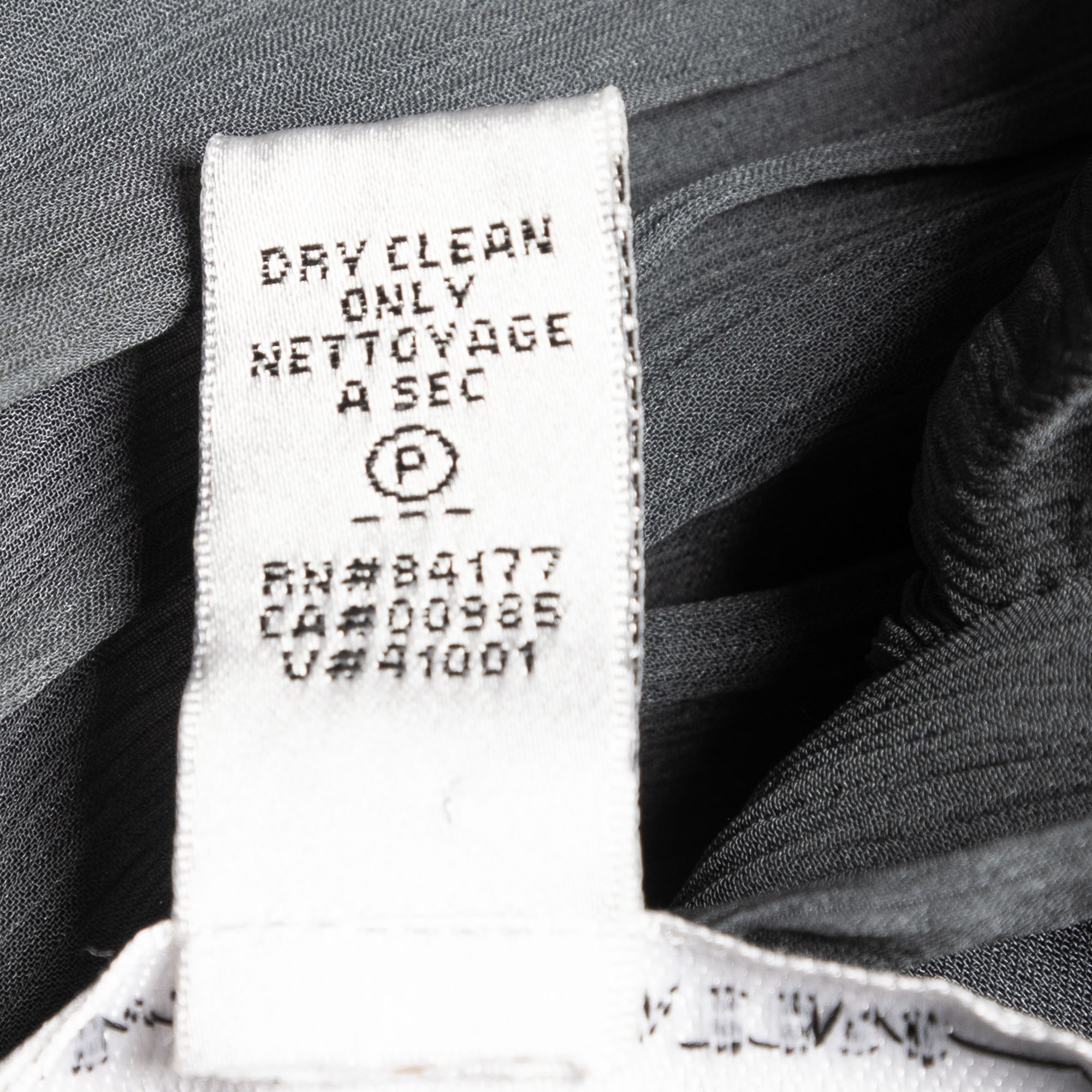 Diane Von Furstenberg Charcoal Grey Silk Chiffon Tull Midi Dress L