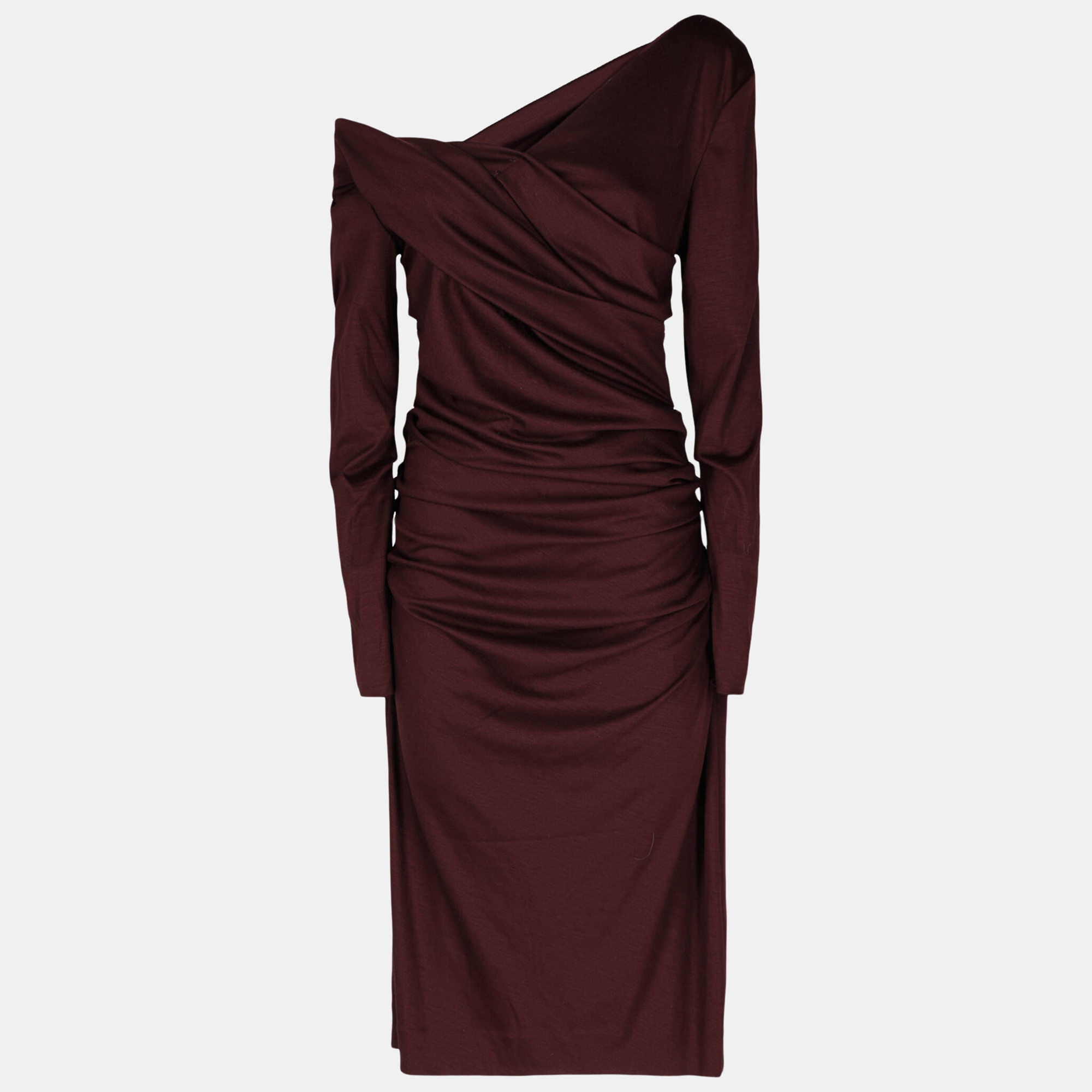 Diane Von Furstenberg  Women's Wool Midi Dress - Purple - XXL