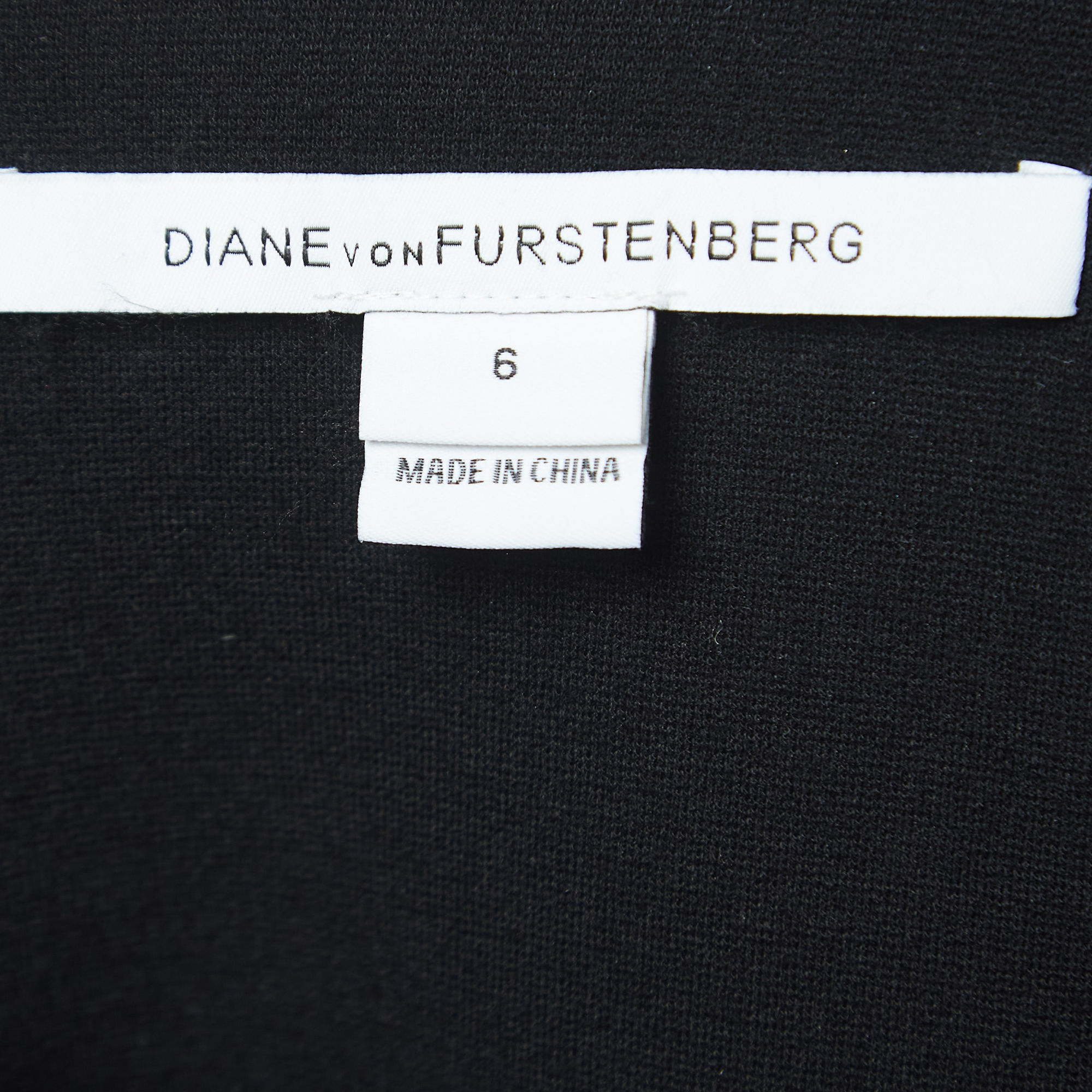Diane Von Furstenberg  Black Jersey Cut-Out Midi Dress M