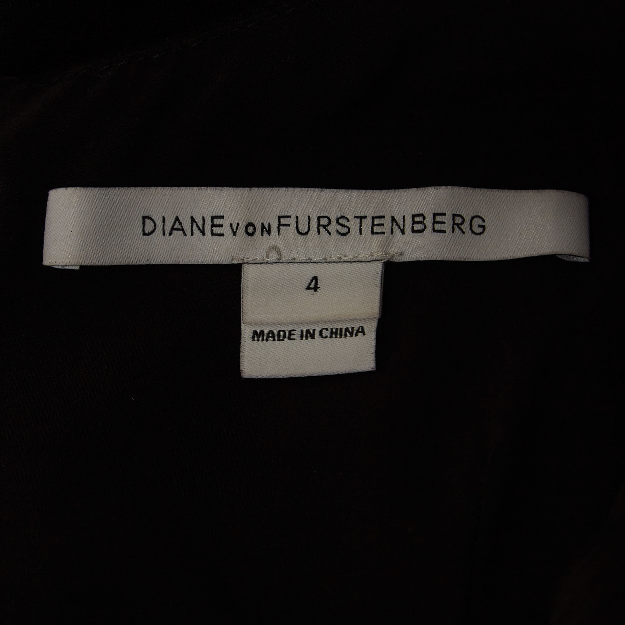 Diane Von Furstenberg Black Jersey Mini Dress S