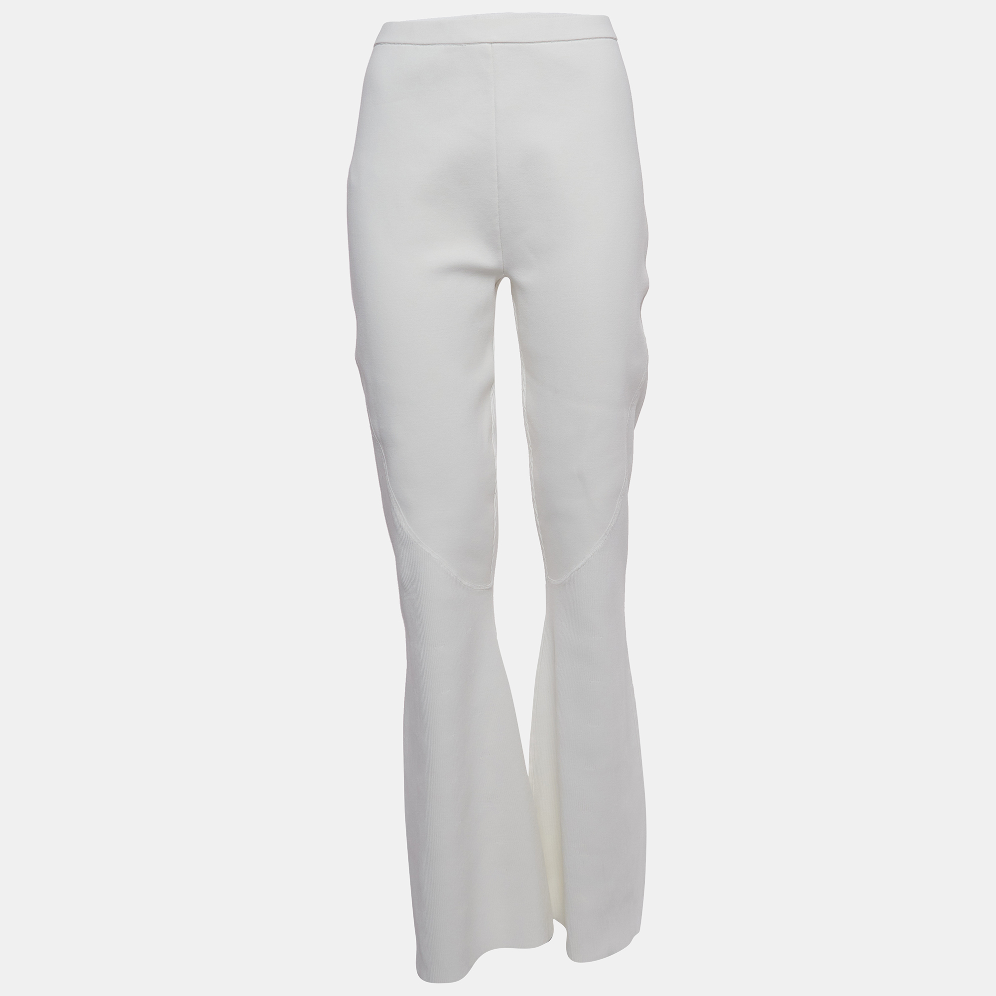 

Dion Lee White Knit Wide Leg Trousers