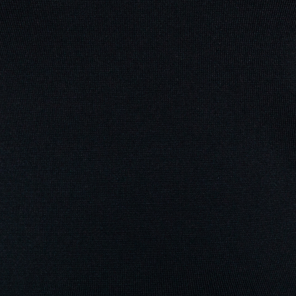 Dionlee Black Knit Cutaway Halterneck Long Sleeve Top L