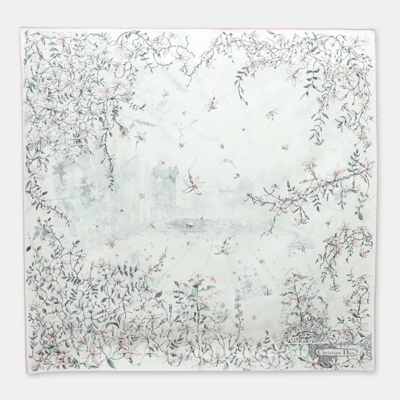 Floral Printed Silk Scarf - Dior - Modalova