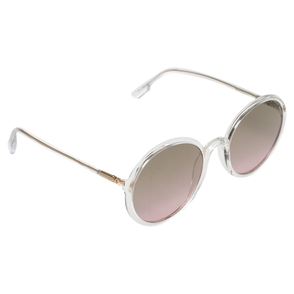 Dior Clear/Pink 90086 So Stellaire 2 Gradient Round Sunglasses