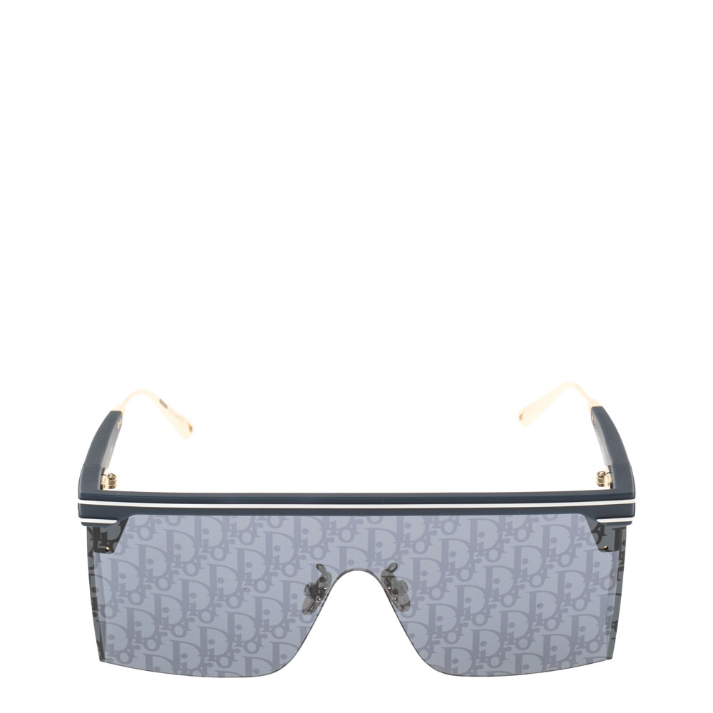 Dior Blue DiorClub M1U DiorOblique Mirror Shield Sunglasses