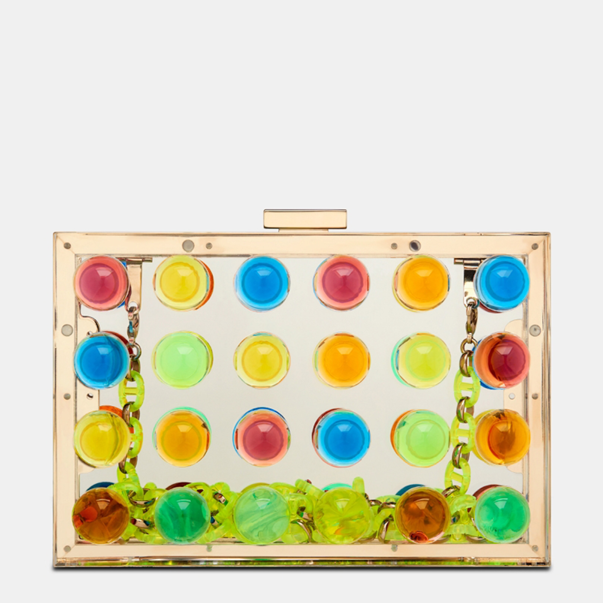 DIOR Multicolor Transparent Resin Minaudière Bag