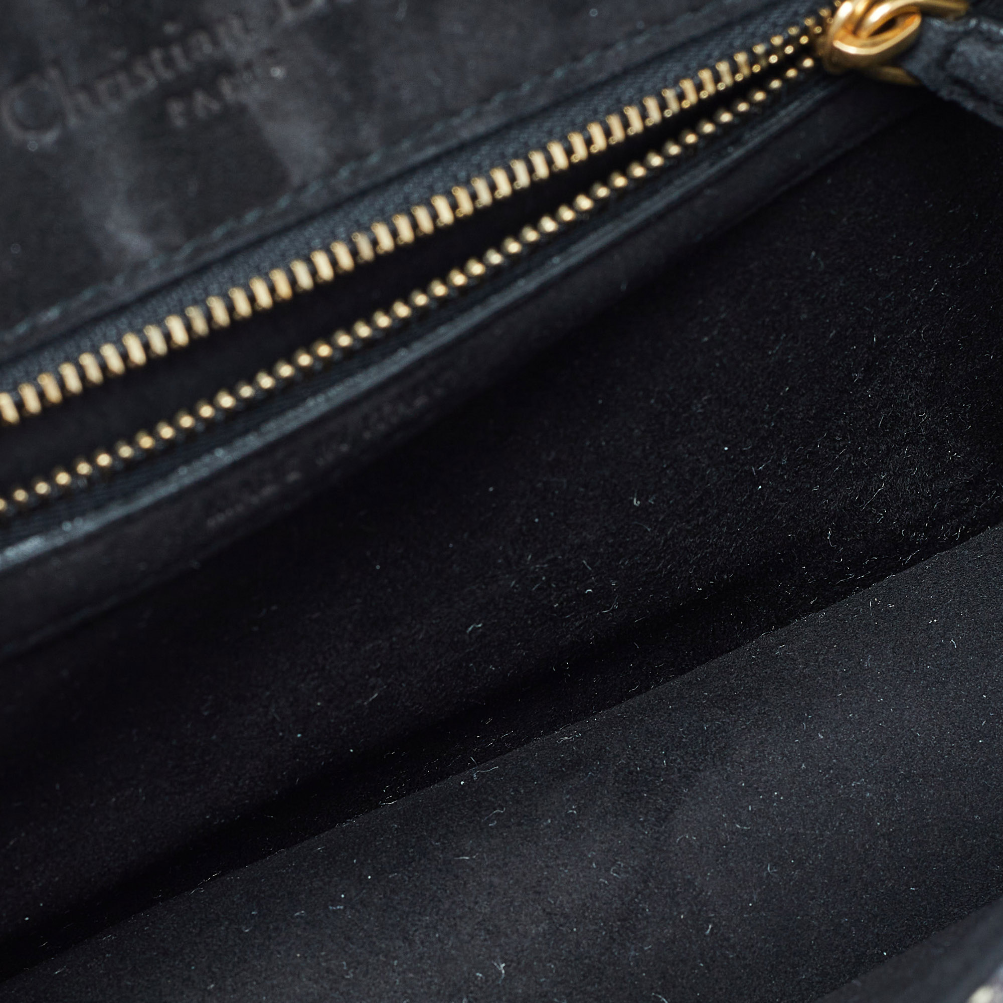 Dior Black Karung Leather Small Studded Diorama Shoulder Bag