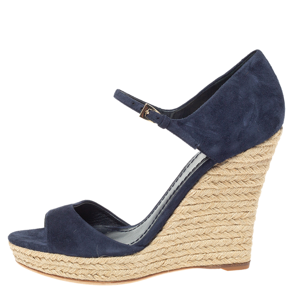 Dior Blue Suede Espadrille Platform Wedge Open Toe Ankle Strap Sandals Size
Dior Blue Suede Espadrille Platform Wedge Open Toe Ankle Strap Sandals Size