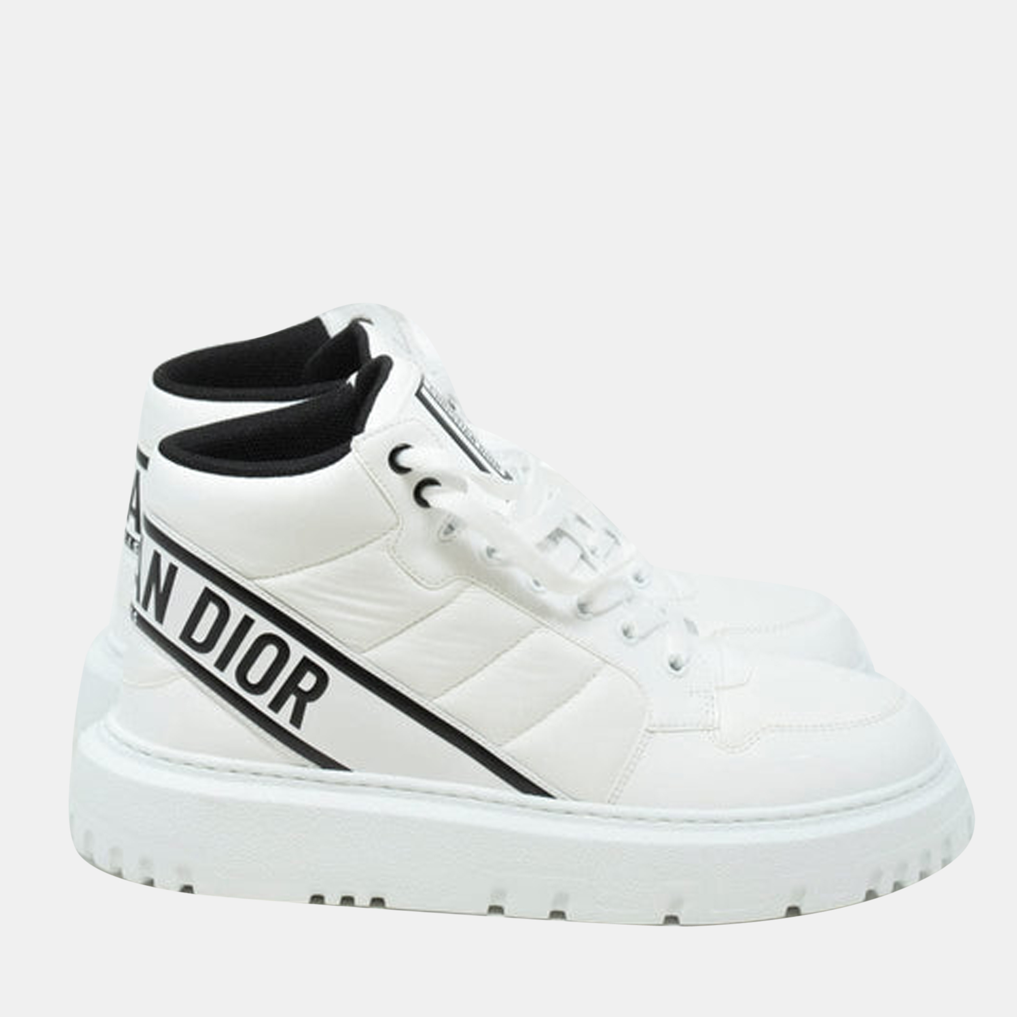 DIOR White And Black Quilted Nylon D-PLAYER SNEAKER KCK315NYF19W38