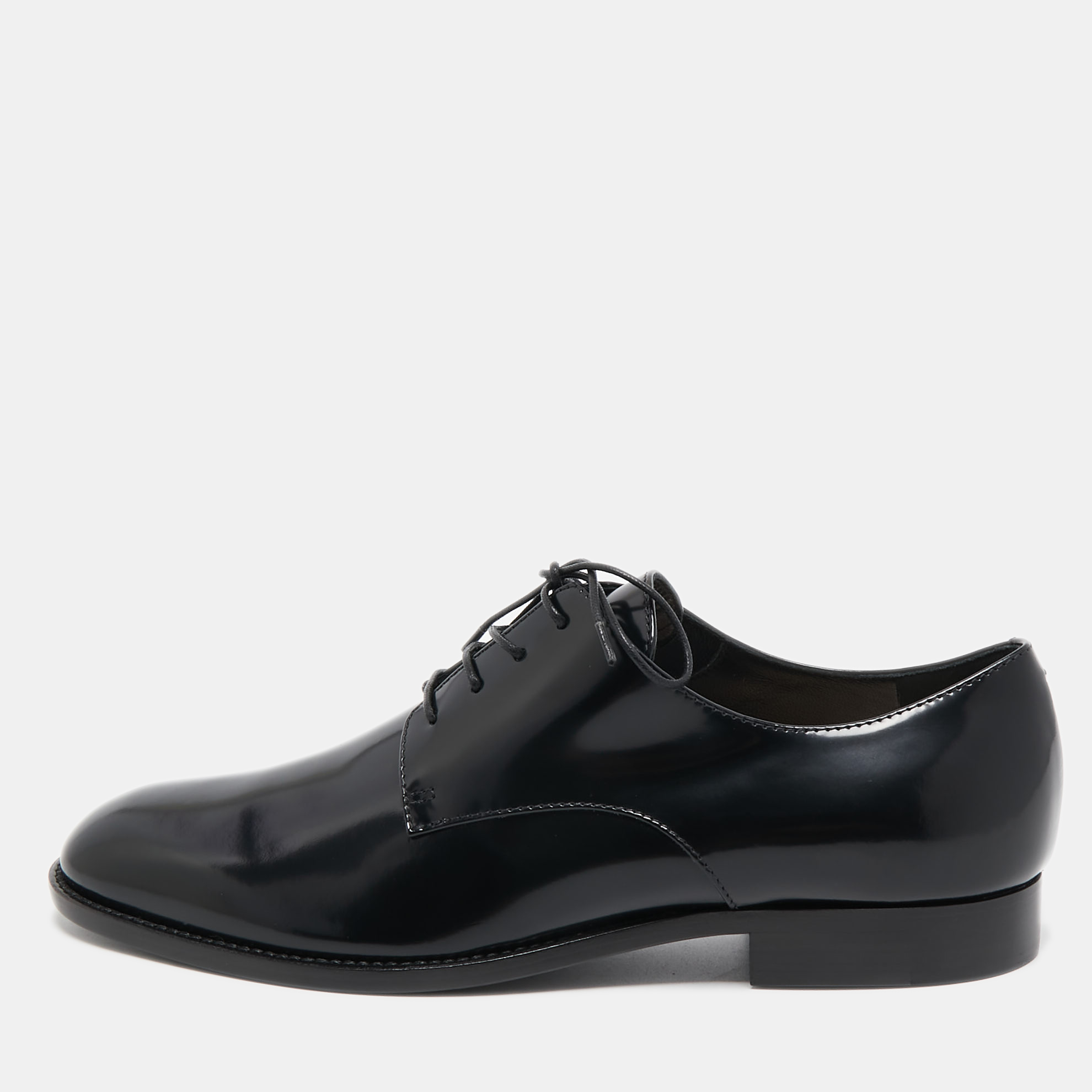 Christian Dior Black Leather Oxfords Size 37.5