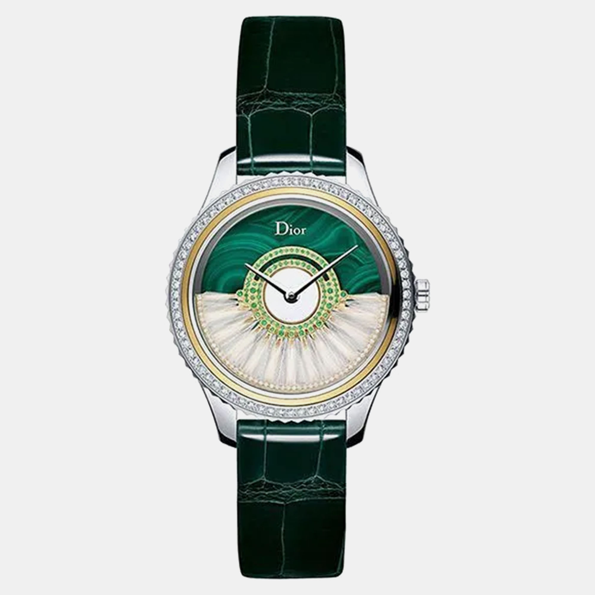 Dior Malachite Diamond Stainless Steel Grand Bal Cd153B22A001 Automatic Women's Wristwatch, Green
Dior Malachite Diamond Stainless Steel Grand Bal Cd153B22A001 Automatic Women's Wristwatch, Green