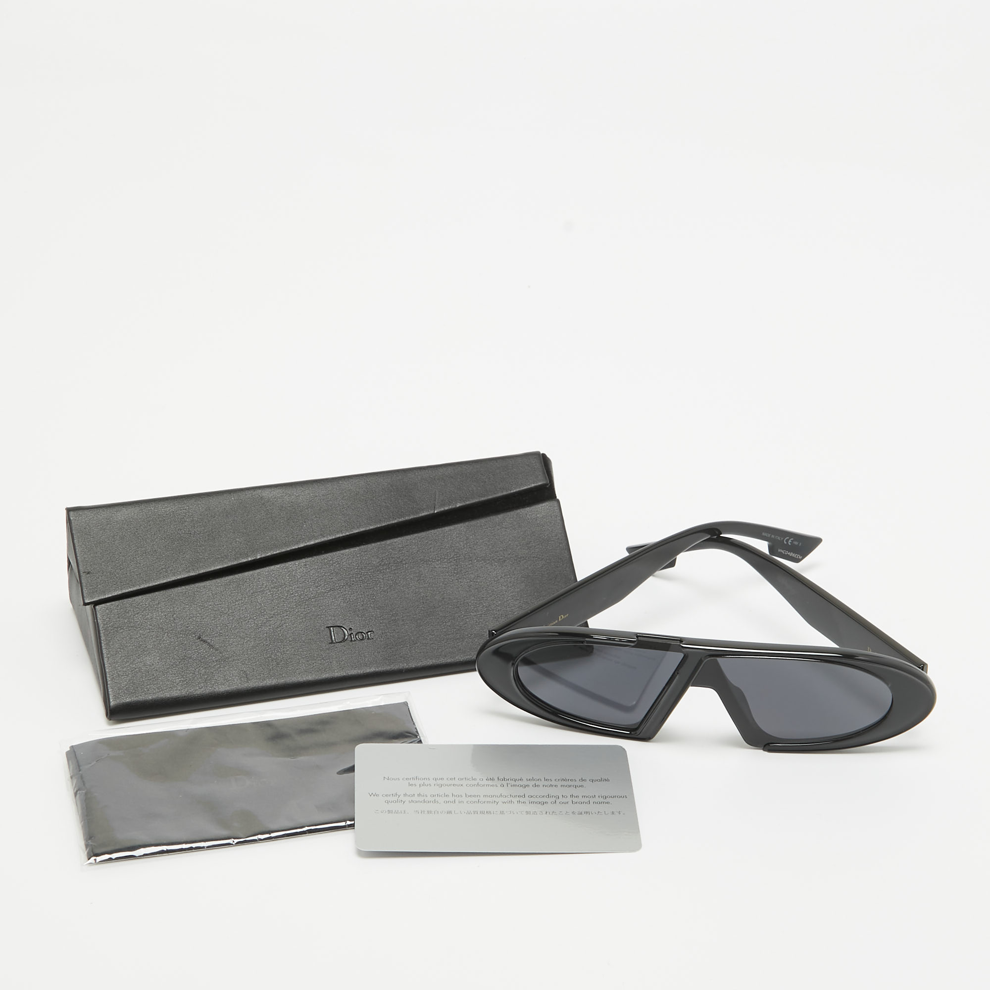 Dior Black Oblique Frame Sunglasses