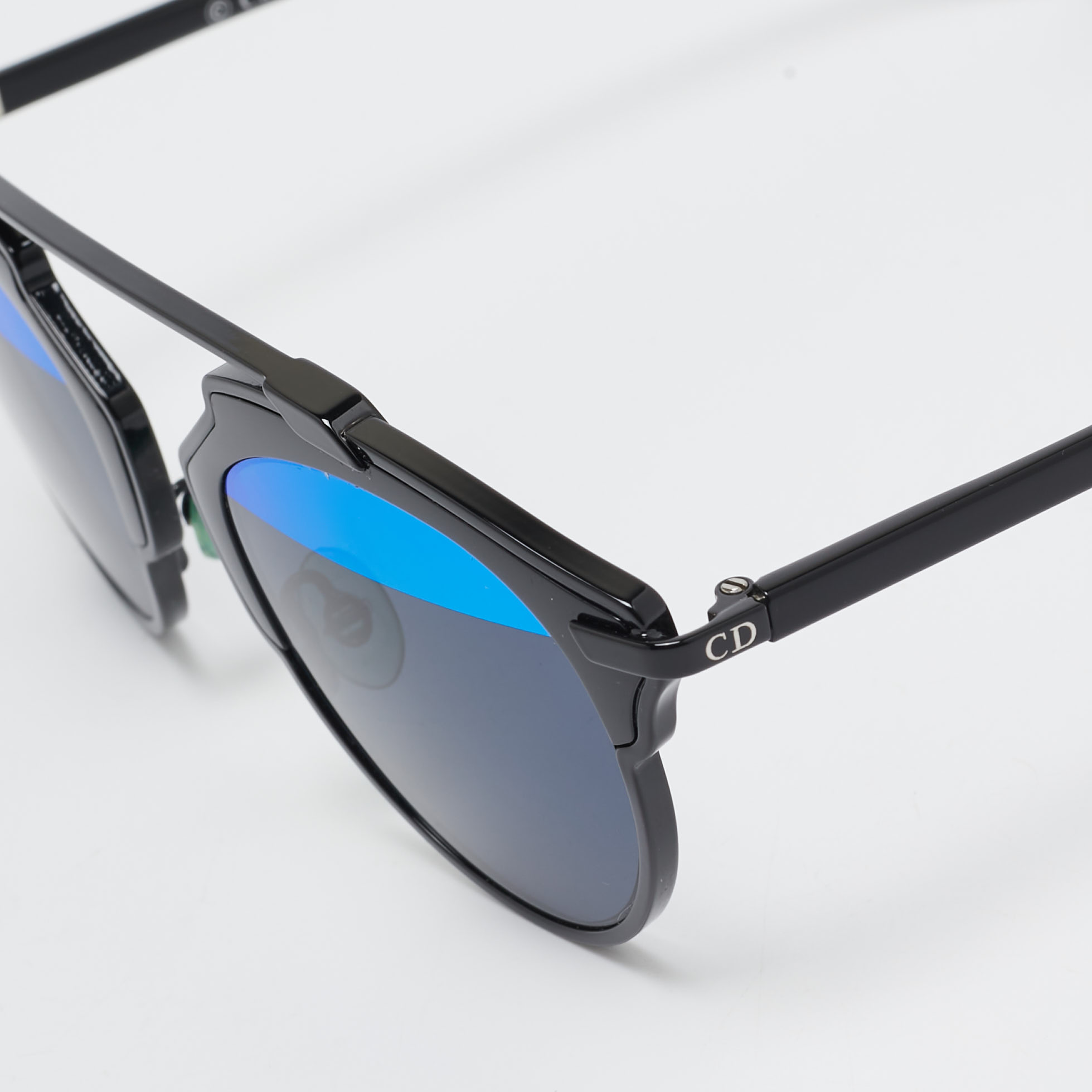 Dior Black/Blue Mirror So Real Aviators Sunglasses