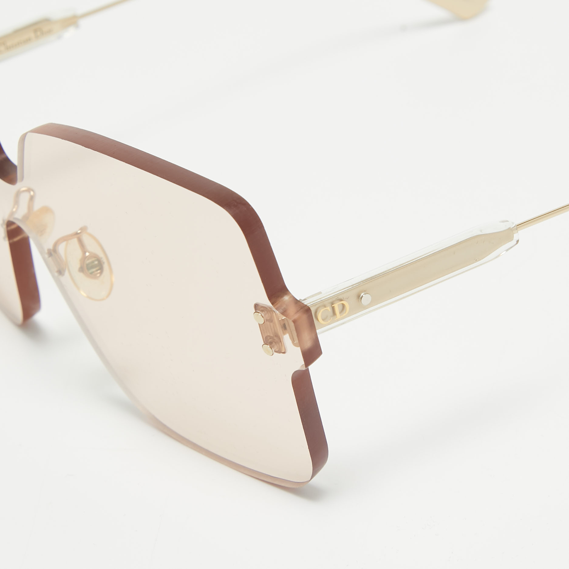 Dior Light Peach/Gold ColorQuake1 Oversized Sunglasses