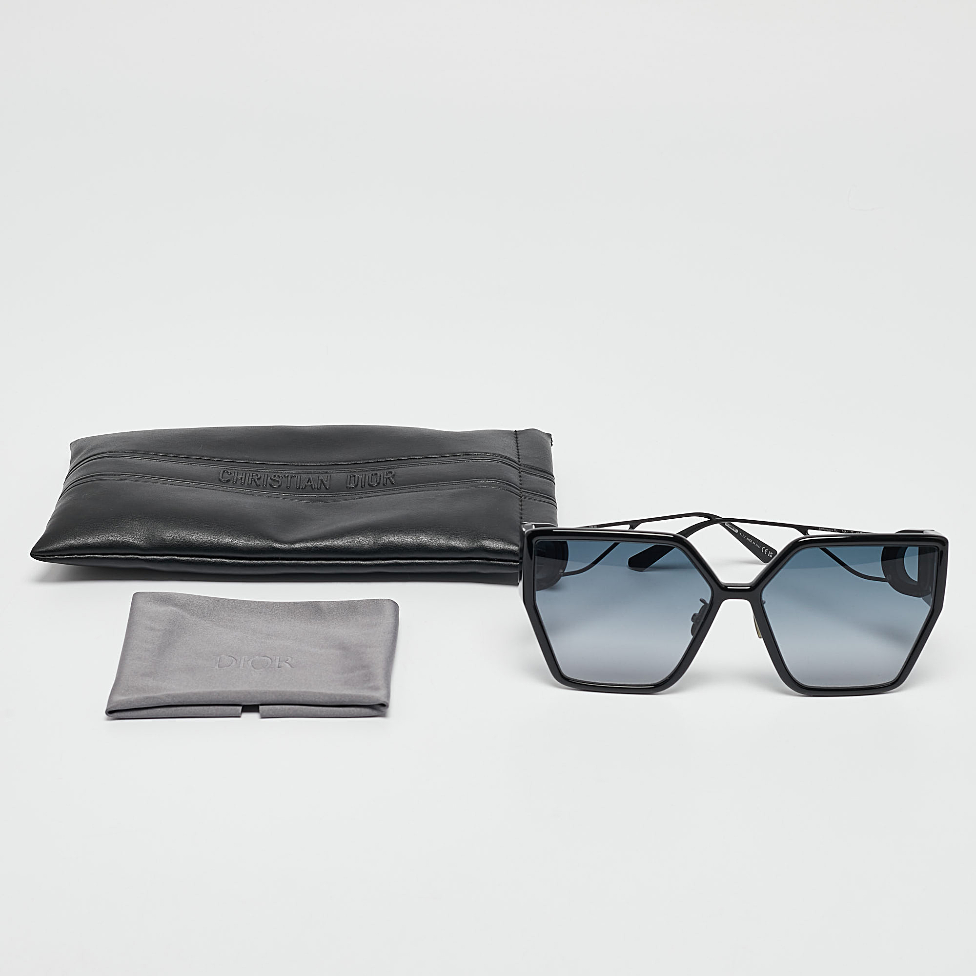 Dior Black/Grey Gradient 30Montaigne Oversized Square Sunglasses