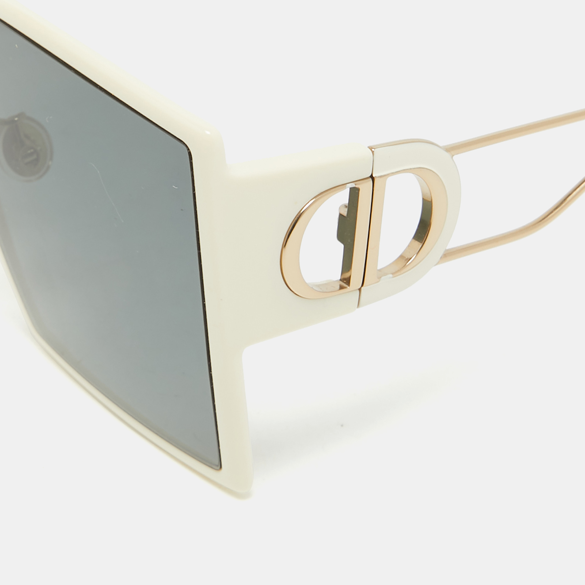 Dior Off White/Black 30 Montaigne Square Sunglasses