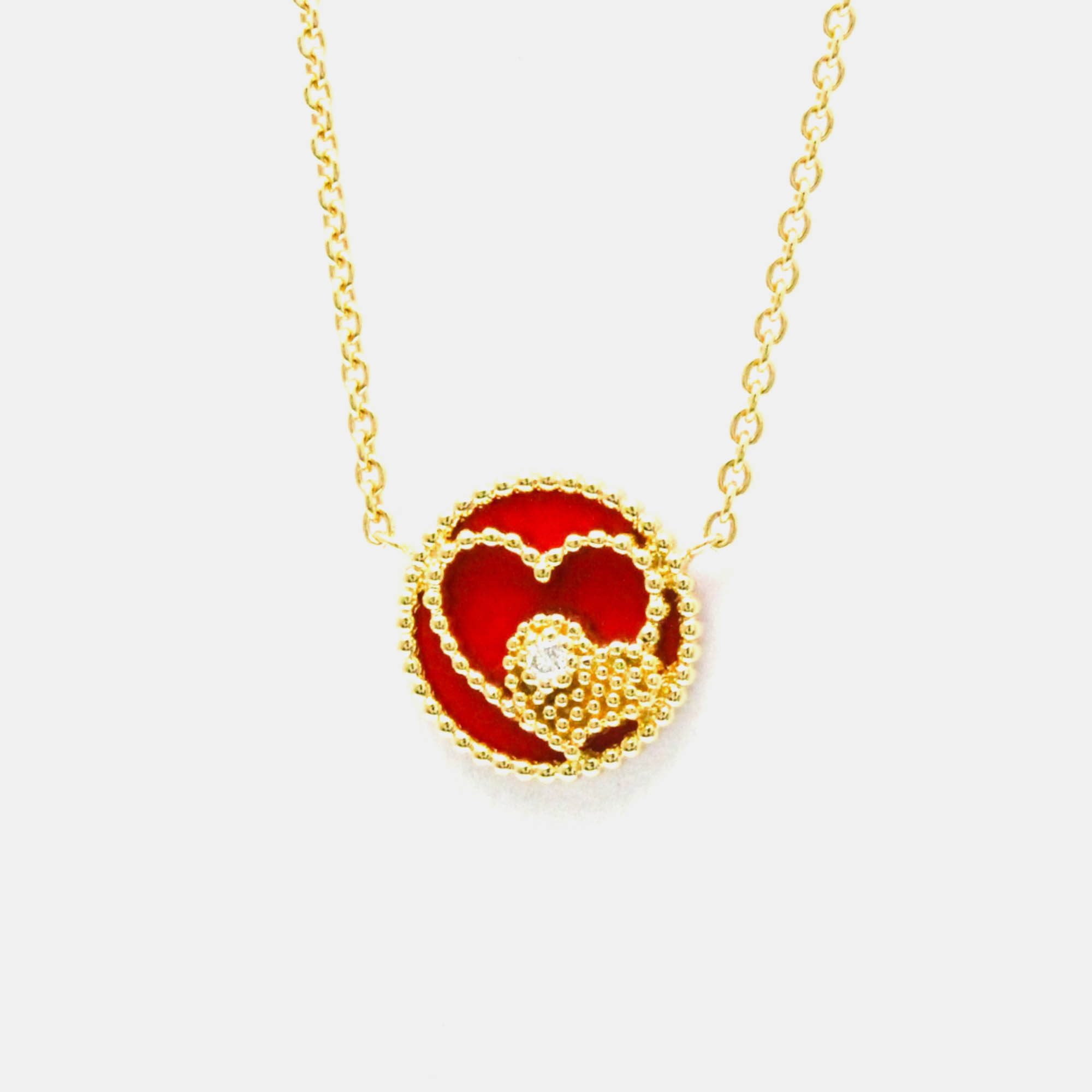 Christian Dior Rose Des Vents Heart Yellow Gold 18K Carnelian MenWomen Fashion Pendant Necklace Gold
Christian Dior Rose Des Vents Heart Yellow Gold 18K Carnelian MenWomen Fashion Pendant Necklace Gold
