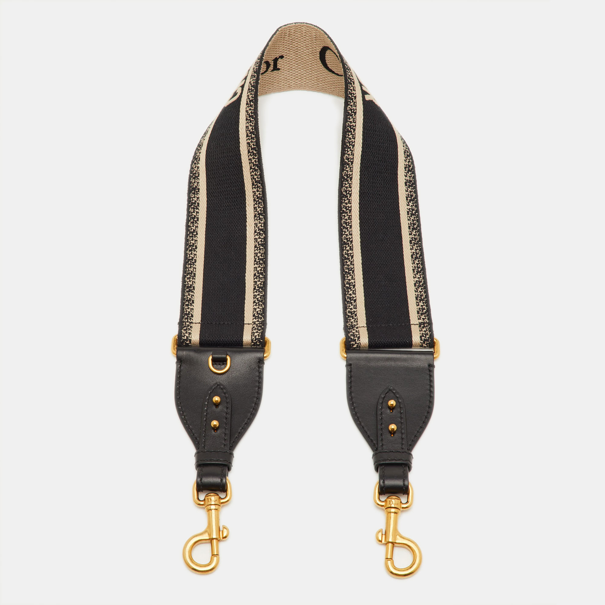 Dior Black/Off White Embroidered Canvas and Leather Shoulder Bag Strap
Dior Black/Off White Embroidered Canvas and Leather Shoulder Bag Strap