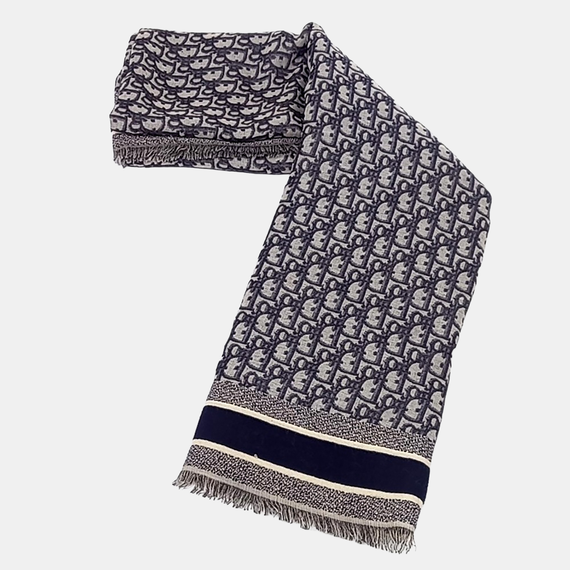 Christian Dior shawl and muffler, Navy blue
Christian Dior shawl and muffler, Navy blue