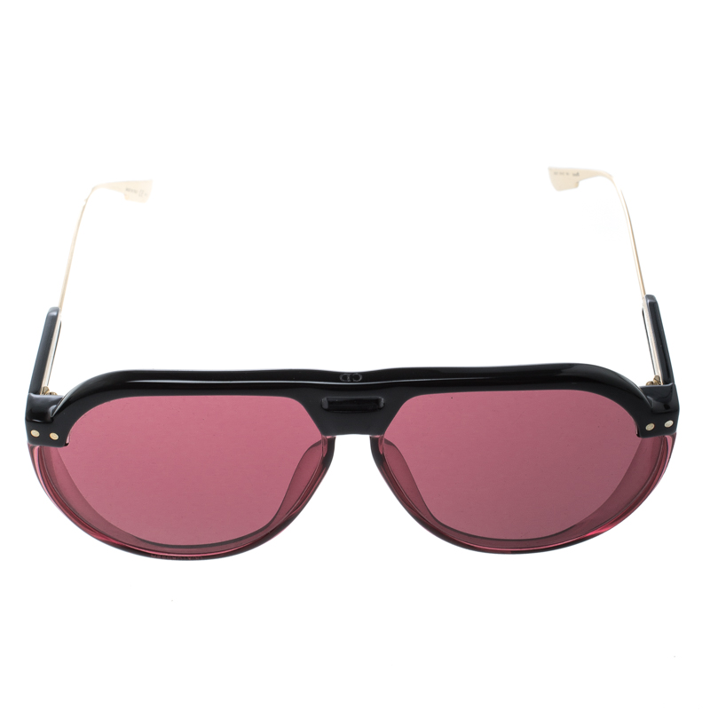 Dior Black/ Pink Club 3 Aviator Sunglasses