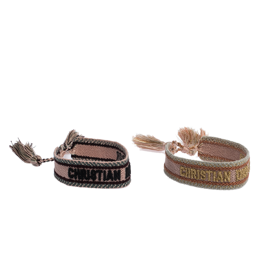 Dior J'adior Multicolor Woven Cotton Set of Two Adjustable Tassel Bracelets
Dior J'adior Multicolor Woven Cotton Set of Two Adjustable Tassel Bracelets