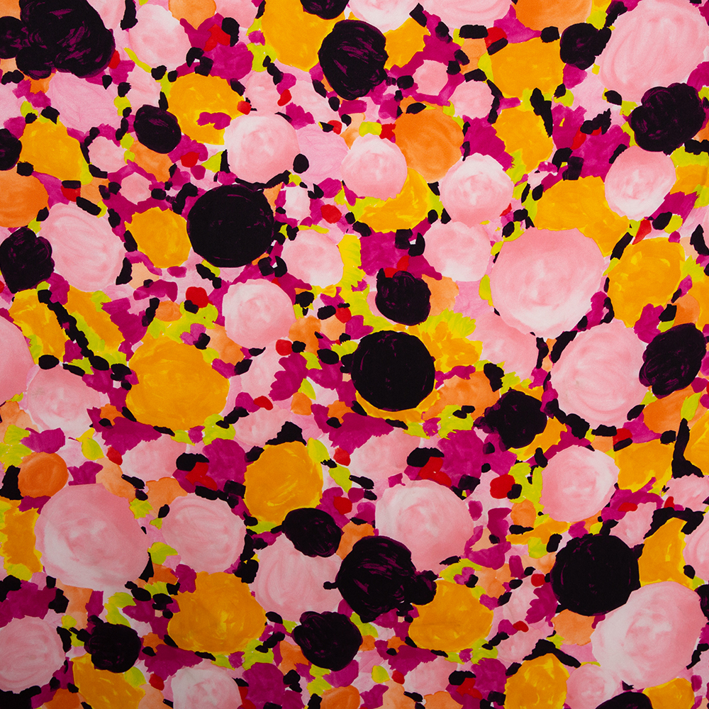 Dior Pink Floral Print Silk Scarf