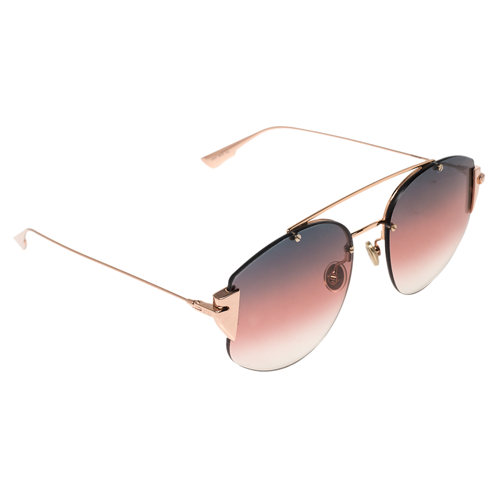 Dior Pink/Rose Gold Metal DiorStronger Gradient Sunglasses