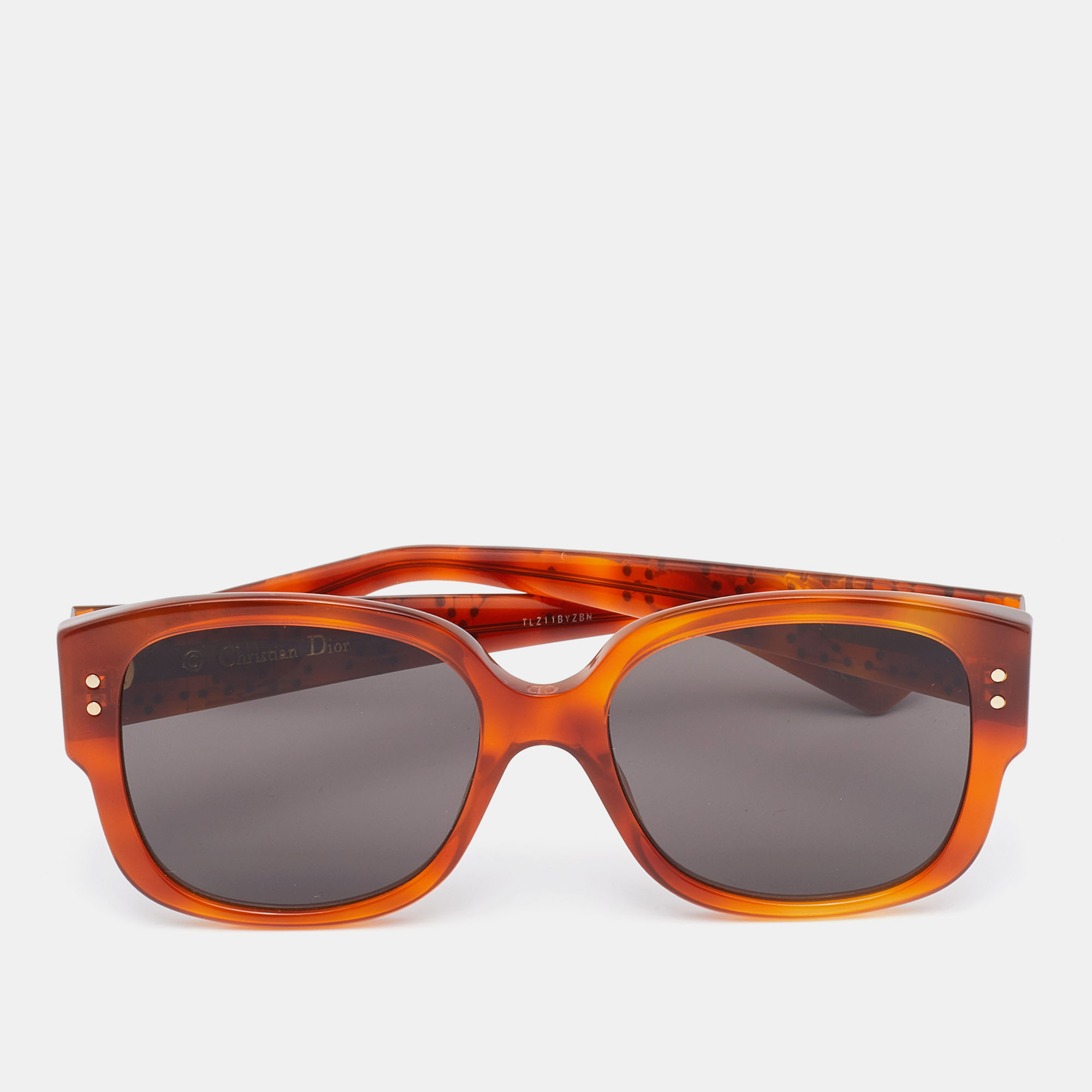 Dior Lady Studs Brown/Grey SX72K Rectangle Sunglasses