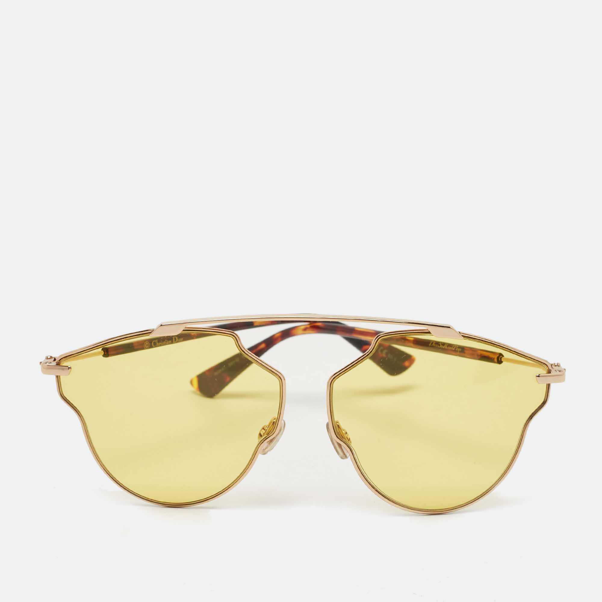Dior Yellow/Brown So Real Pop Sunglasses