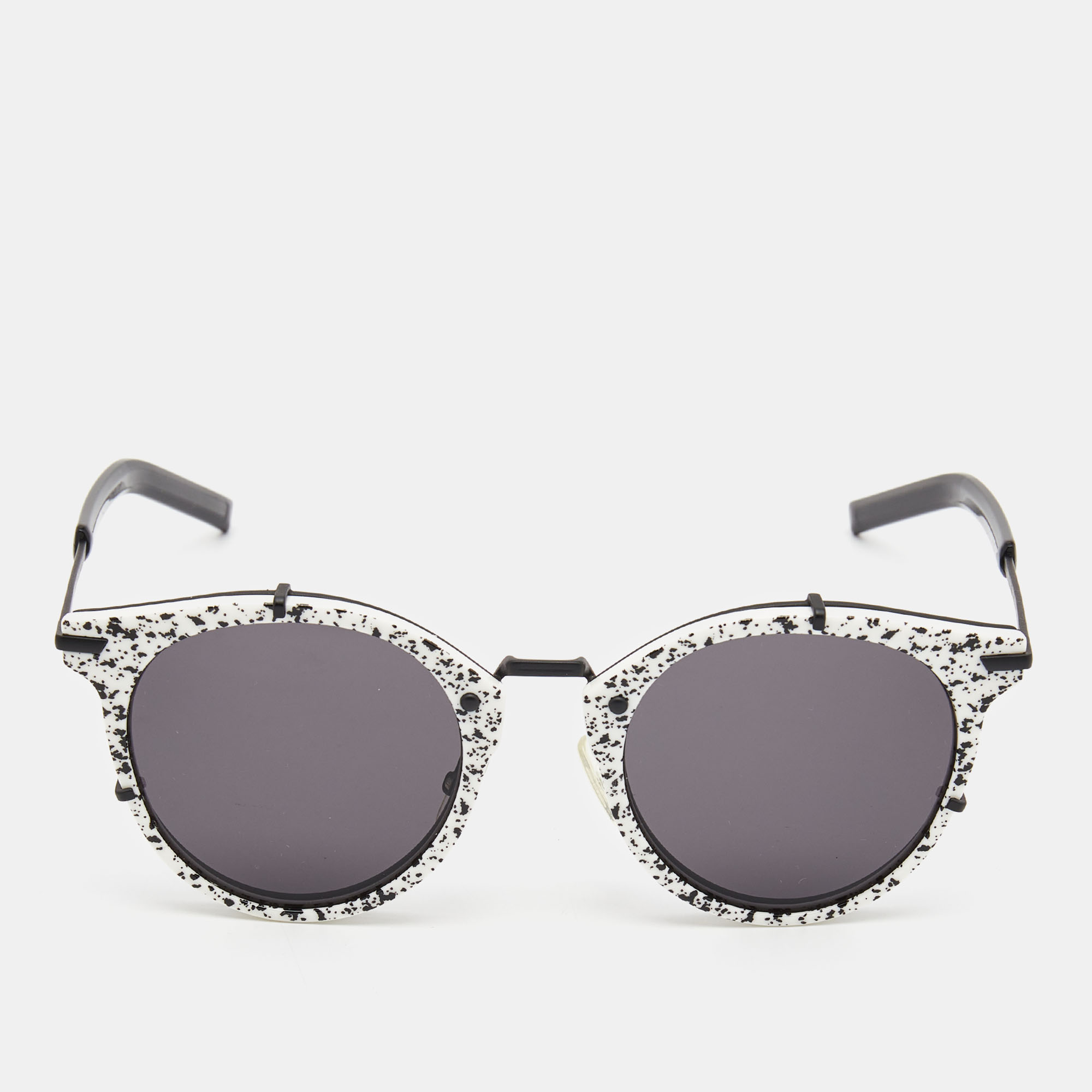 Dior Black/White Printed DIOR0196S Round Sunglasses