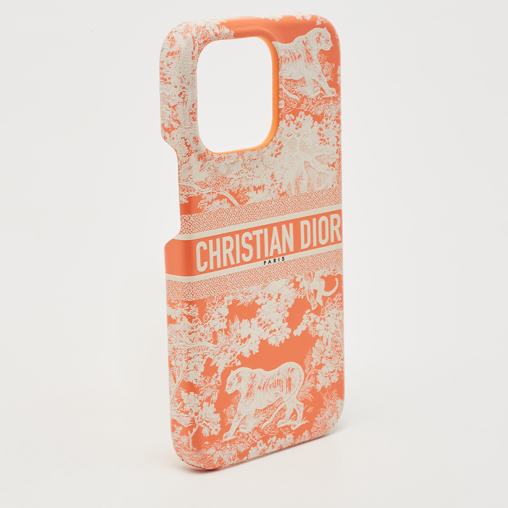 Dior Orange/White Leather Dior Travel IPhone 13 Pro Case