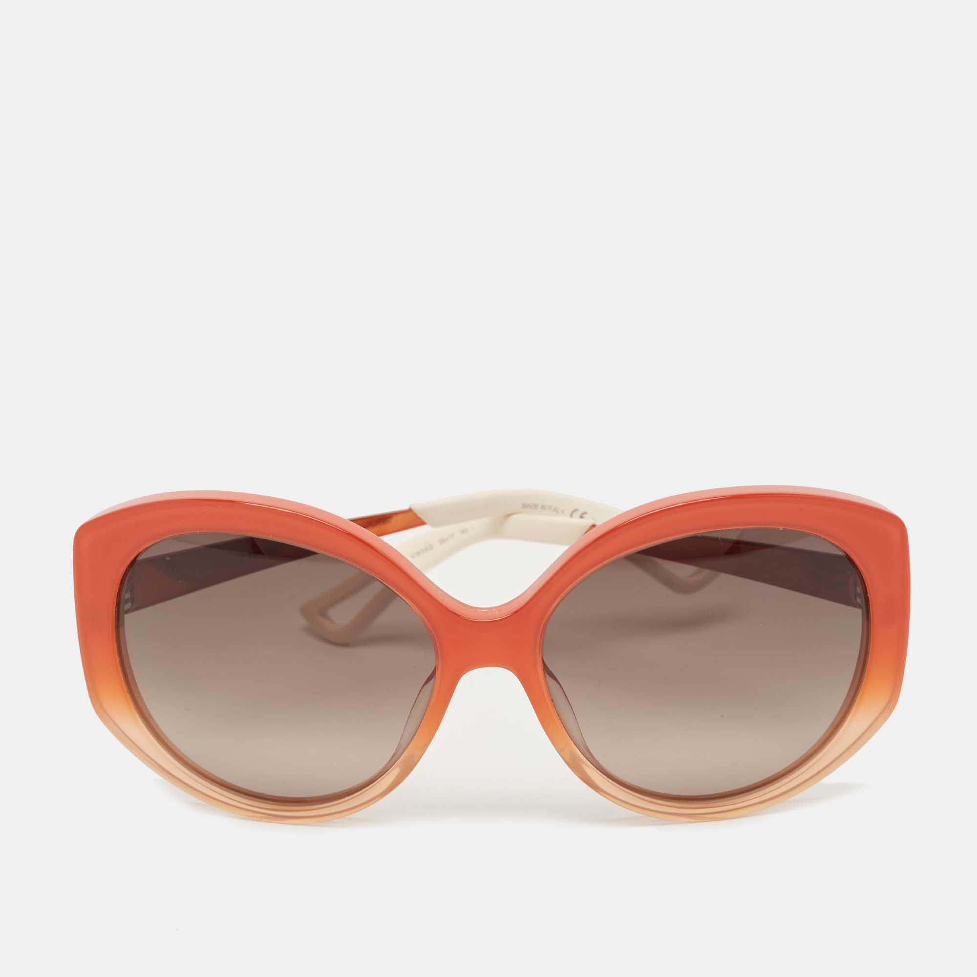 Dior Orange/White Gradient Extase1 Oversized Sunglasses