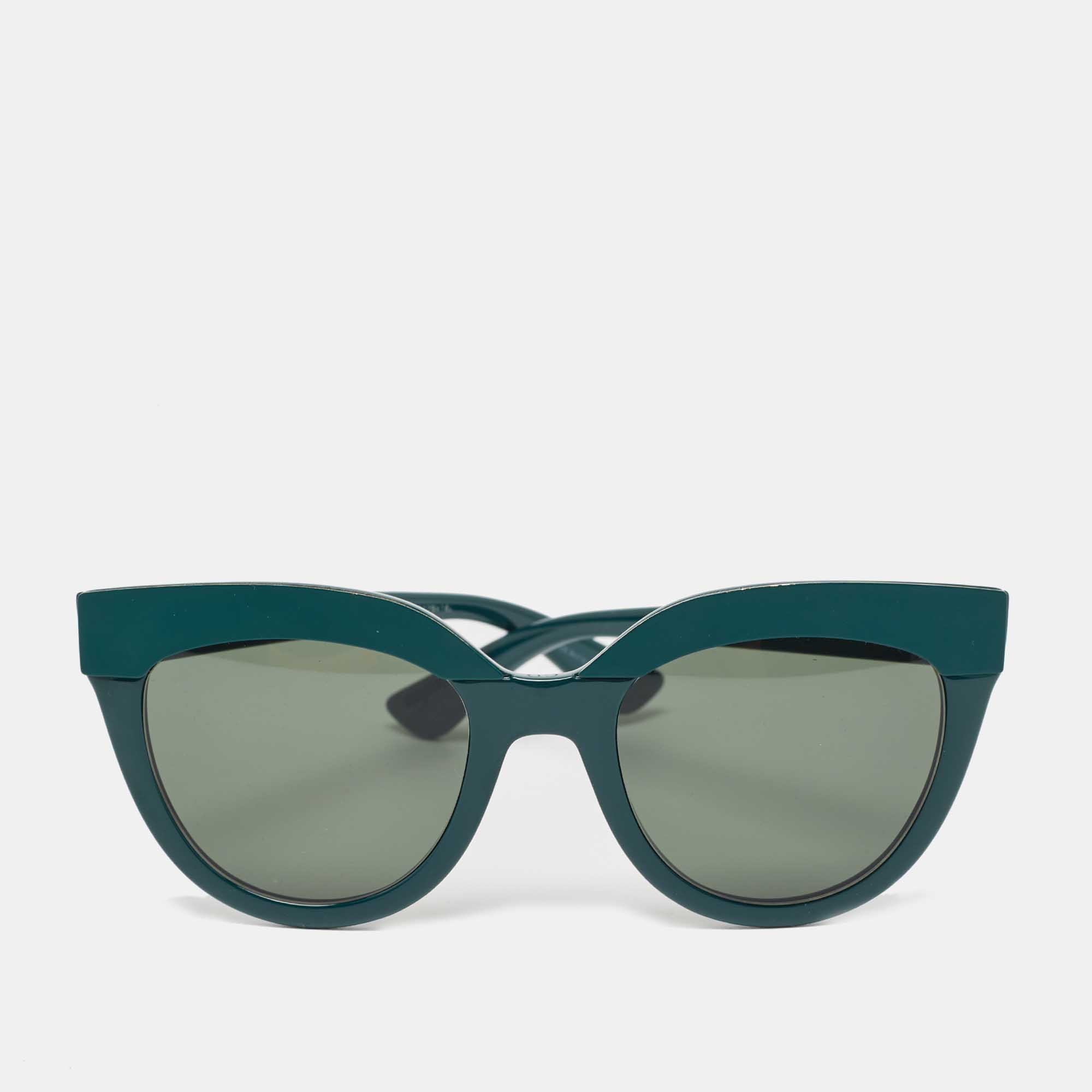 Dior Green Soft1 Cat Eye Sunglasses