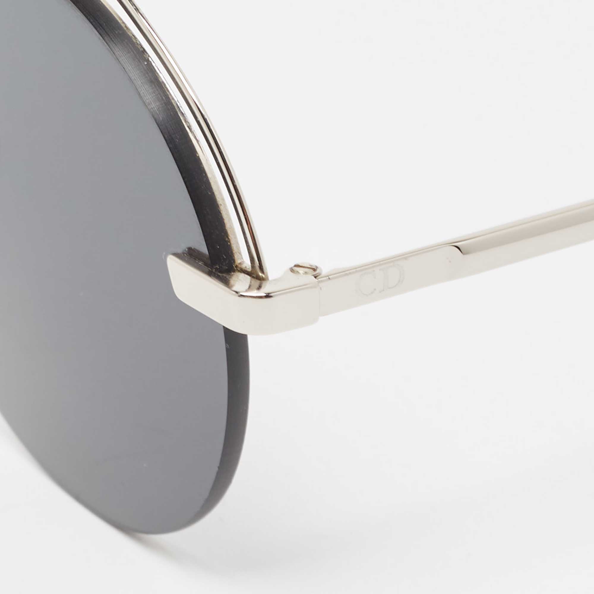 Dior Black/Silver Diorevolution Pilot Aviator Sunglasses
