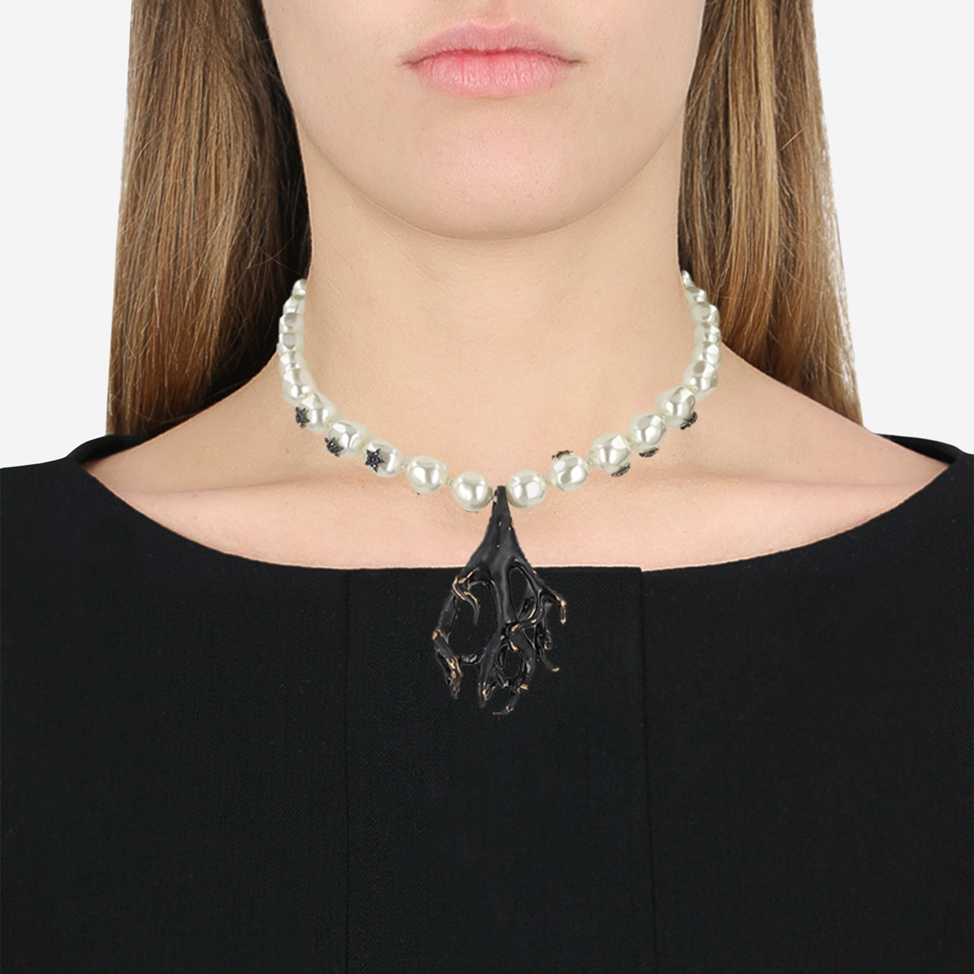Dior  Women's Synthetic Fibers Collar Necklace - Black - One Size